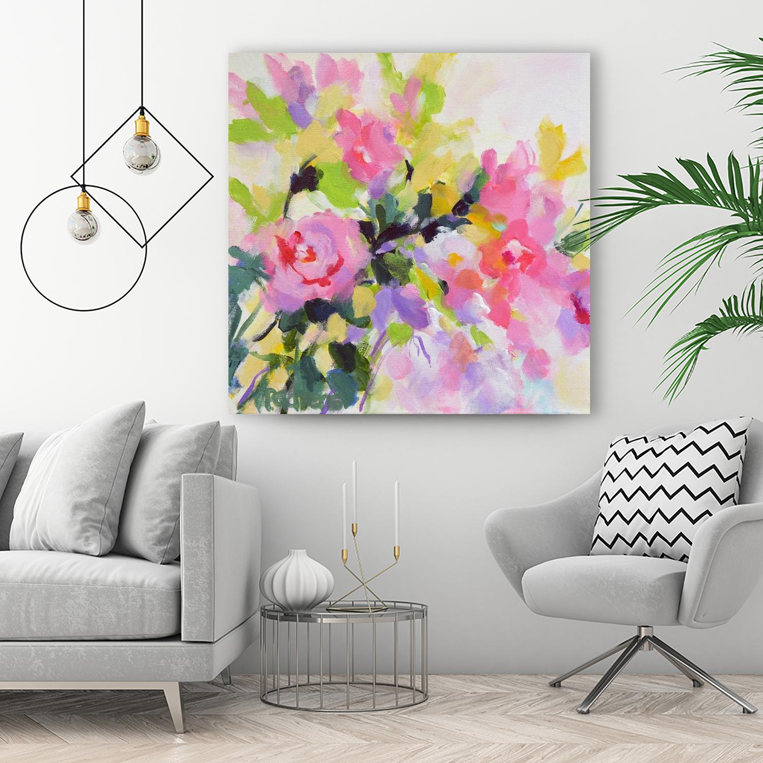 Wild Rose Garden by Pamela Gatens on GIANT ART - multicolor floral/still life; contemporary