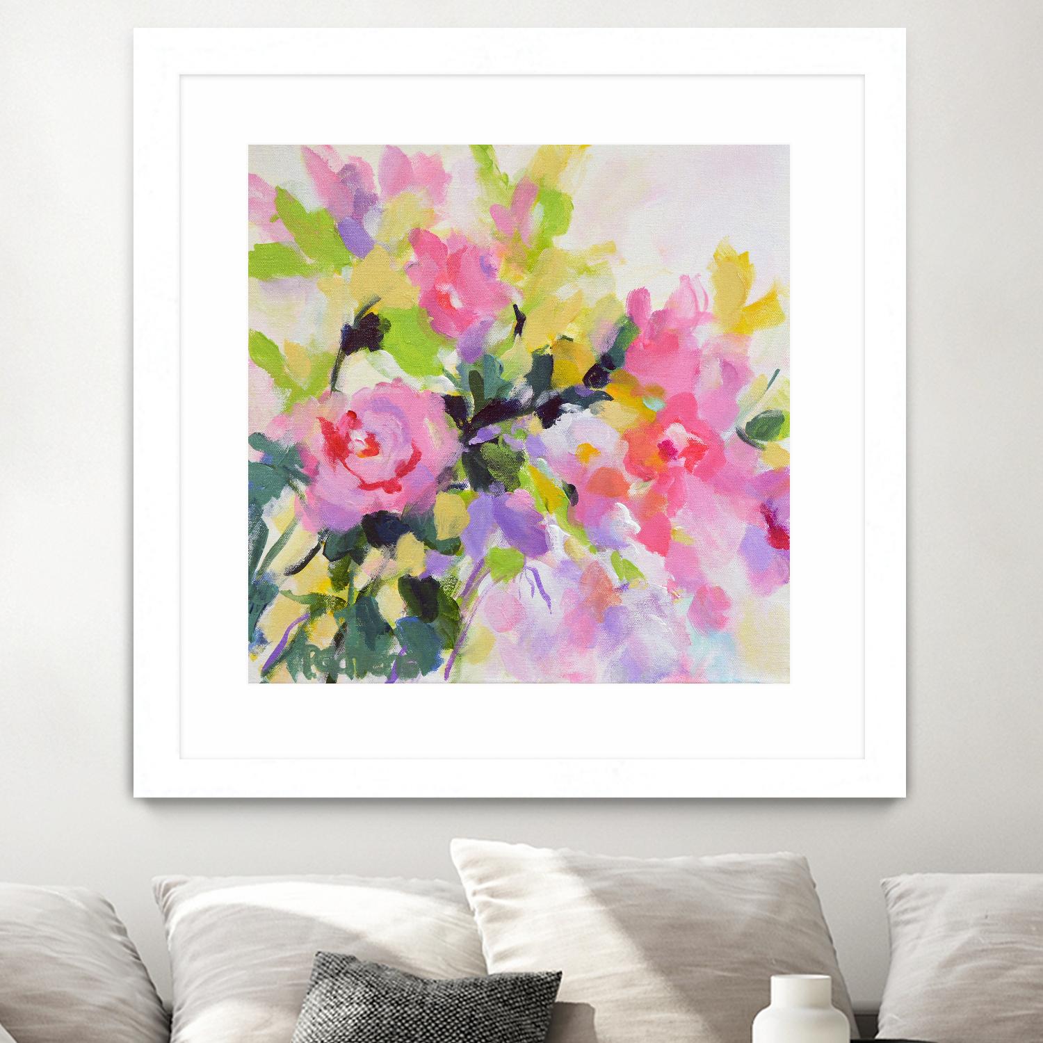 Wild Rose Garden by Pamela Gatens on GIANT ART - multicolor floral/still life; contemporary