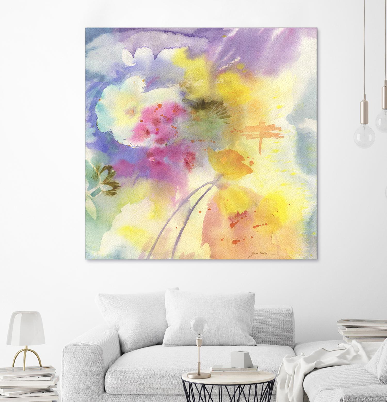 Dragonfly by Sheila Golden on GIANT ART - multicolor floral/still life; contemporary