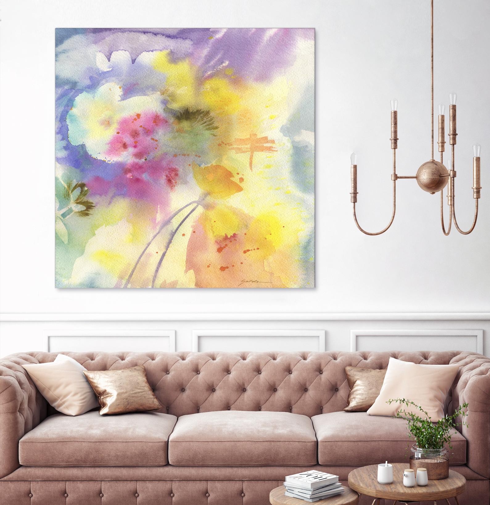 Dragonfly by Sheila Golden on GIANT ART - multicolor floral/still life; contemporary