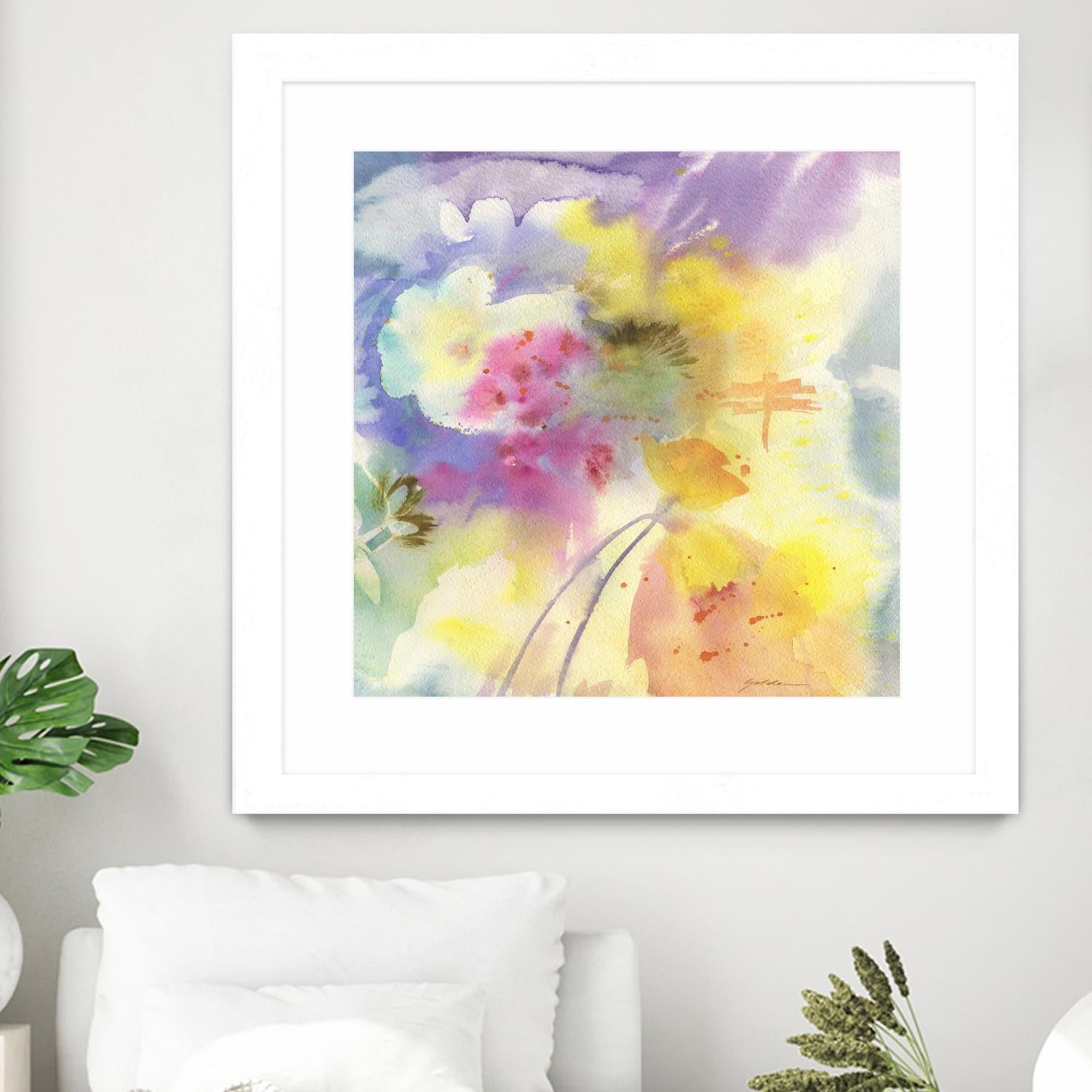 Dragonfly by Sheila Golden on GIANT ART - multicolor floral/still life; contemporary