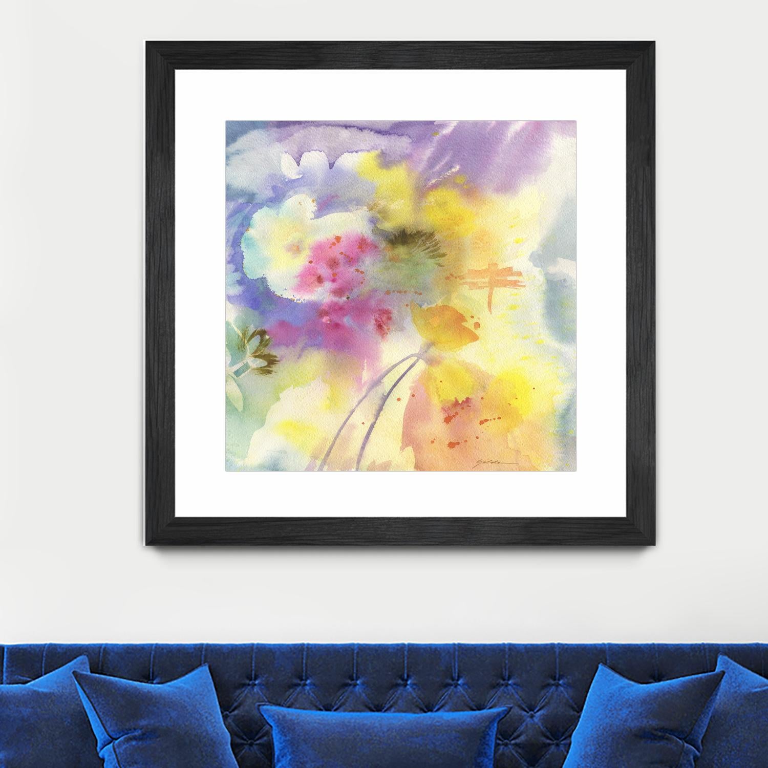 Dragonfly by Sheila Golden on GIANT ART - multicolor floral/still life; contemporary