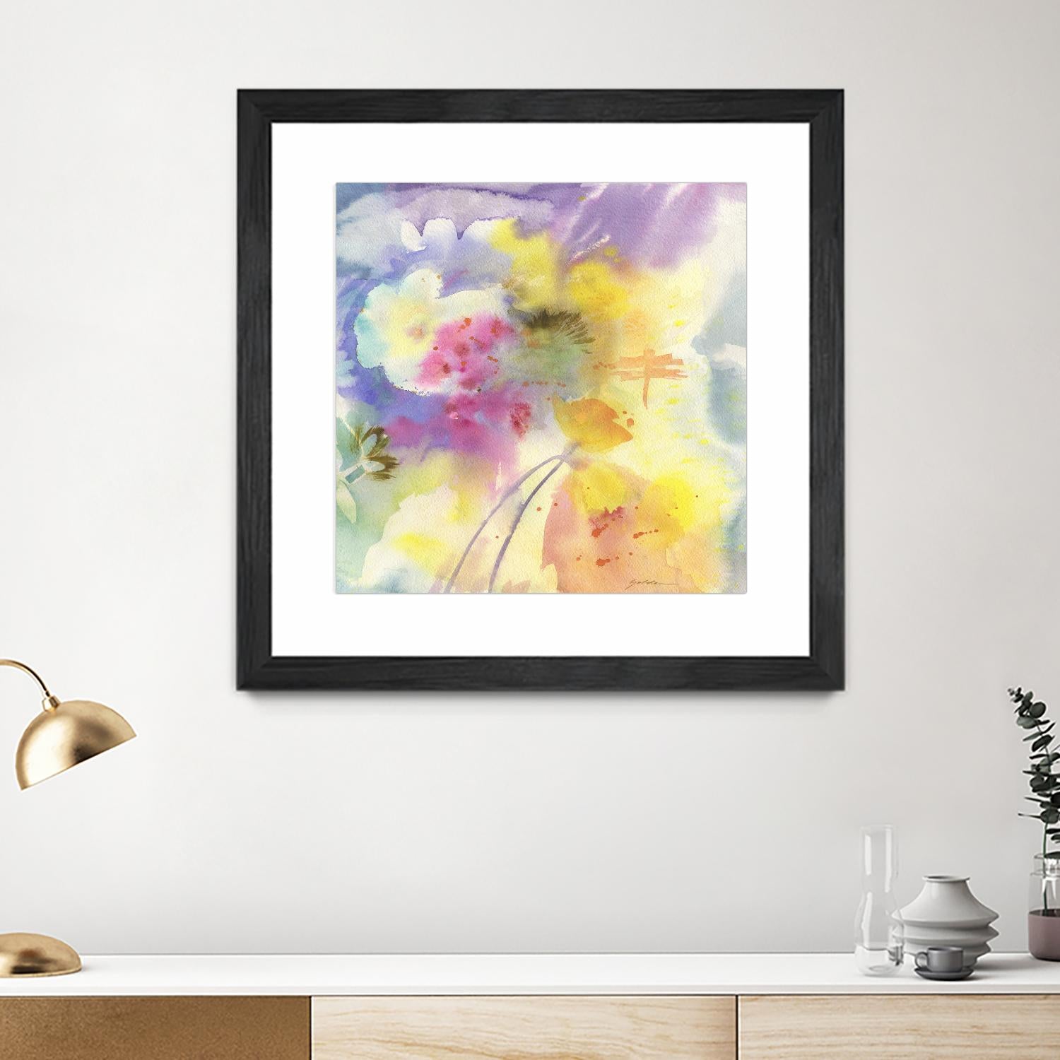 Dragonfly by Sheila Golden on GIANT ART - multicolor floral/still life; contemporary