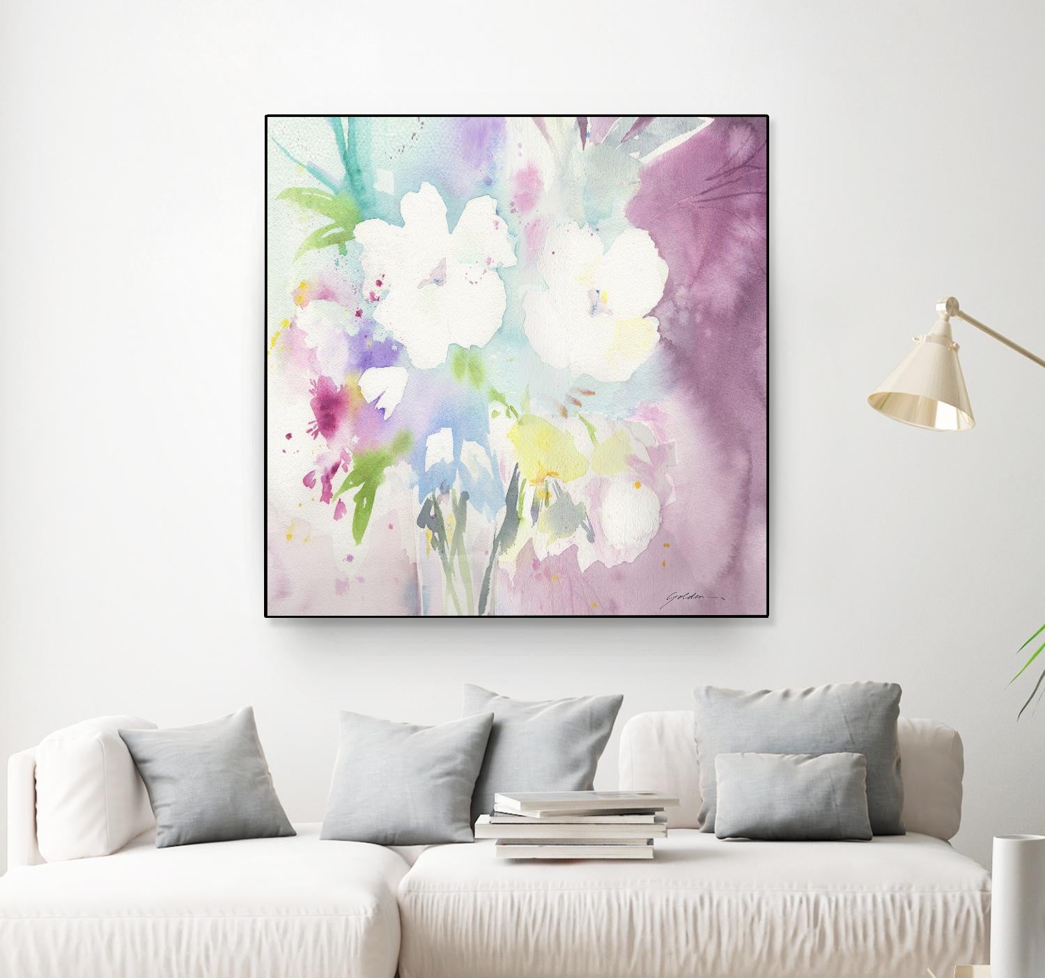 Serenity by Sheila Golden on GIANT ART - multicolor floral/still life; contemporary