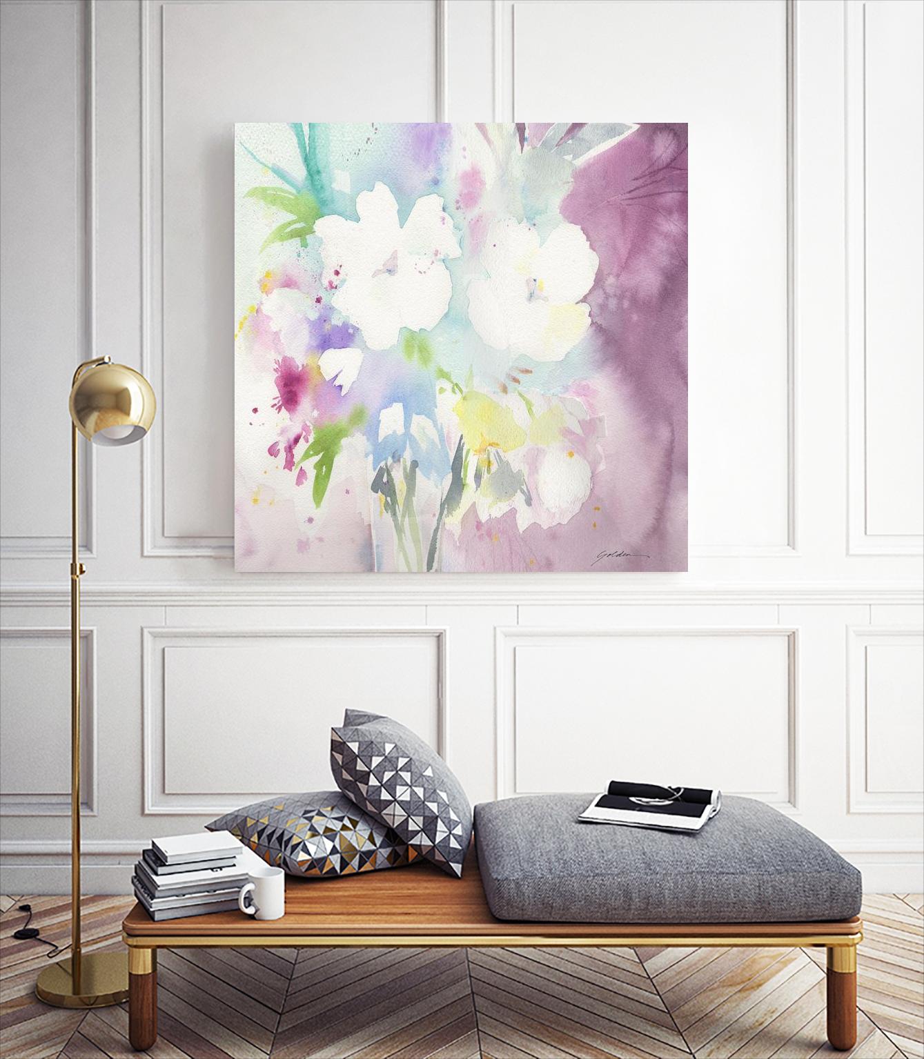 Serenity by Sheila Golden on GIANT ART - multicolor floral/still life; contemporary