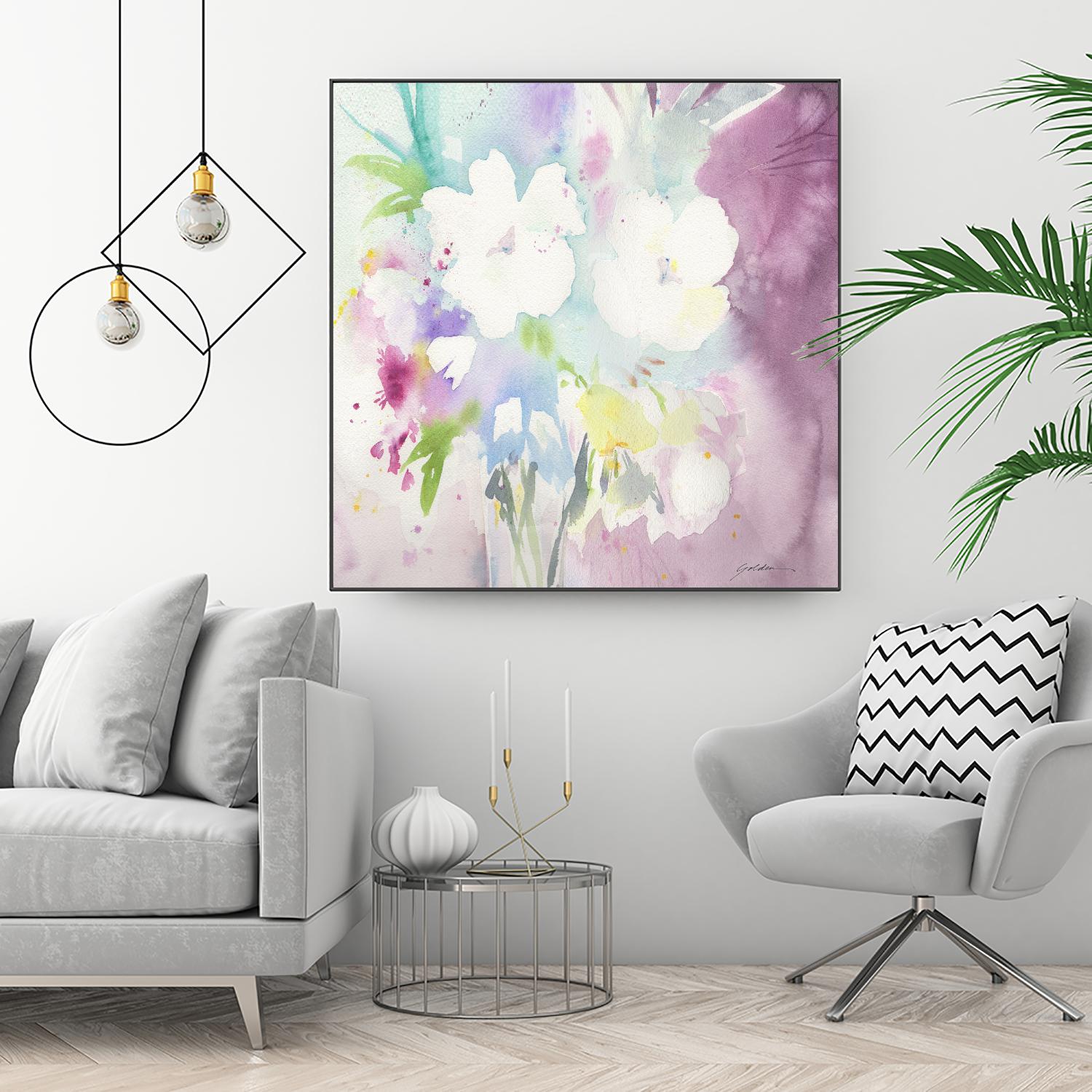 Serenity by Sheila Golden on GIANT ART - multicolor floral/still life; contemporary
