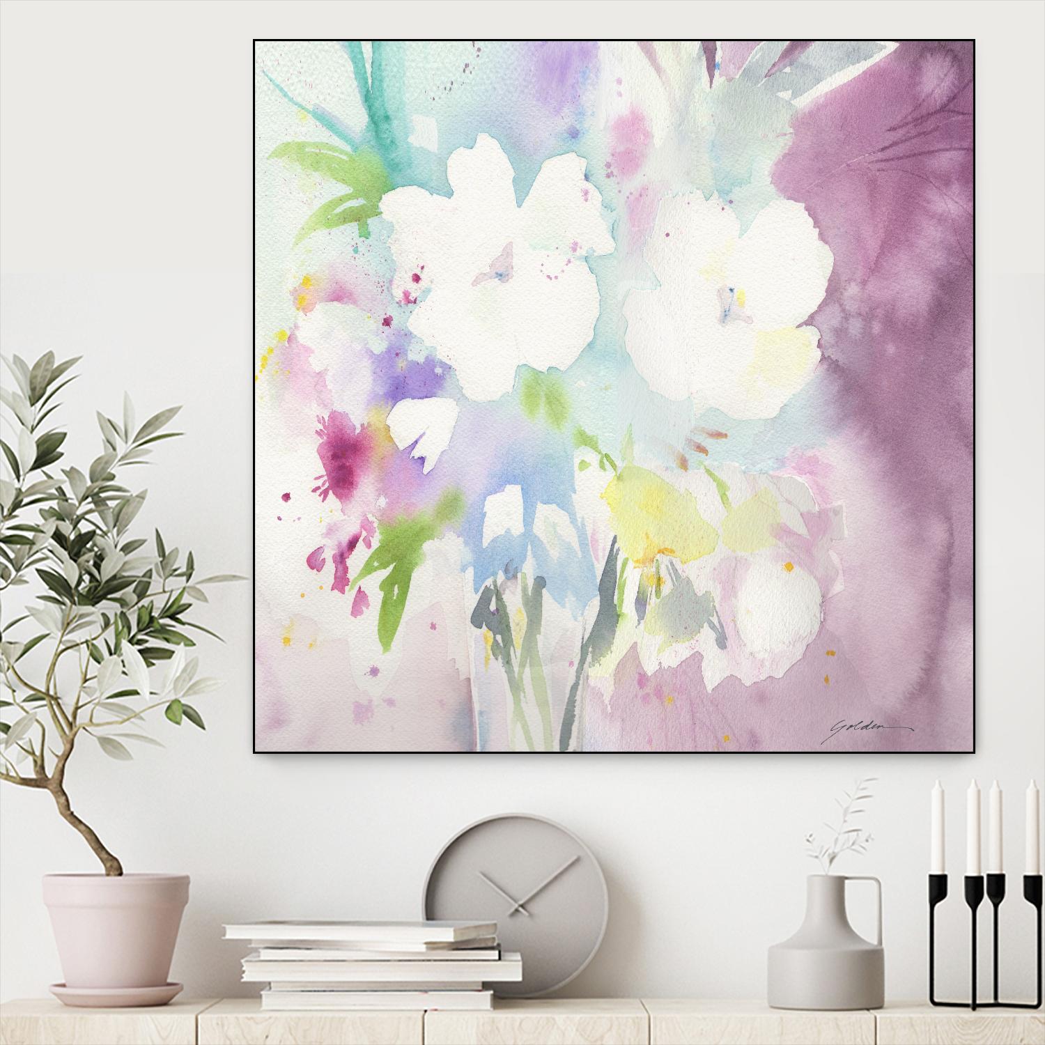 Serenity by Sheila Golden on GIANT ART - multicolor floral/still life; contemporary