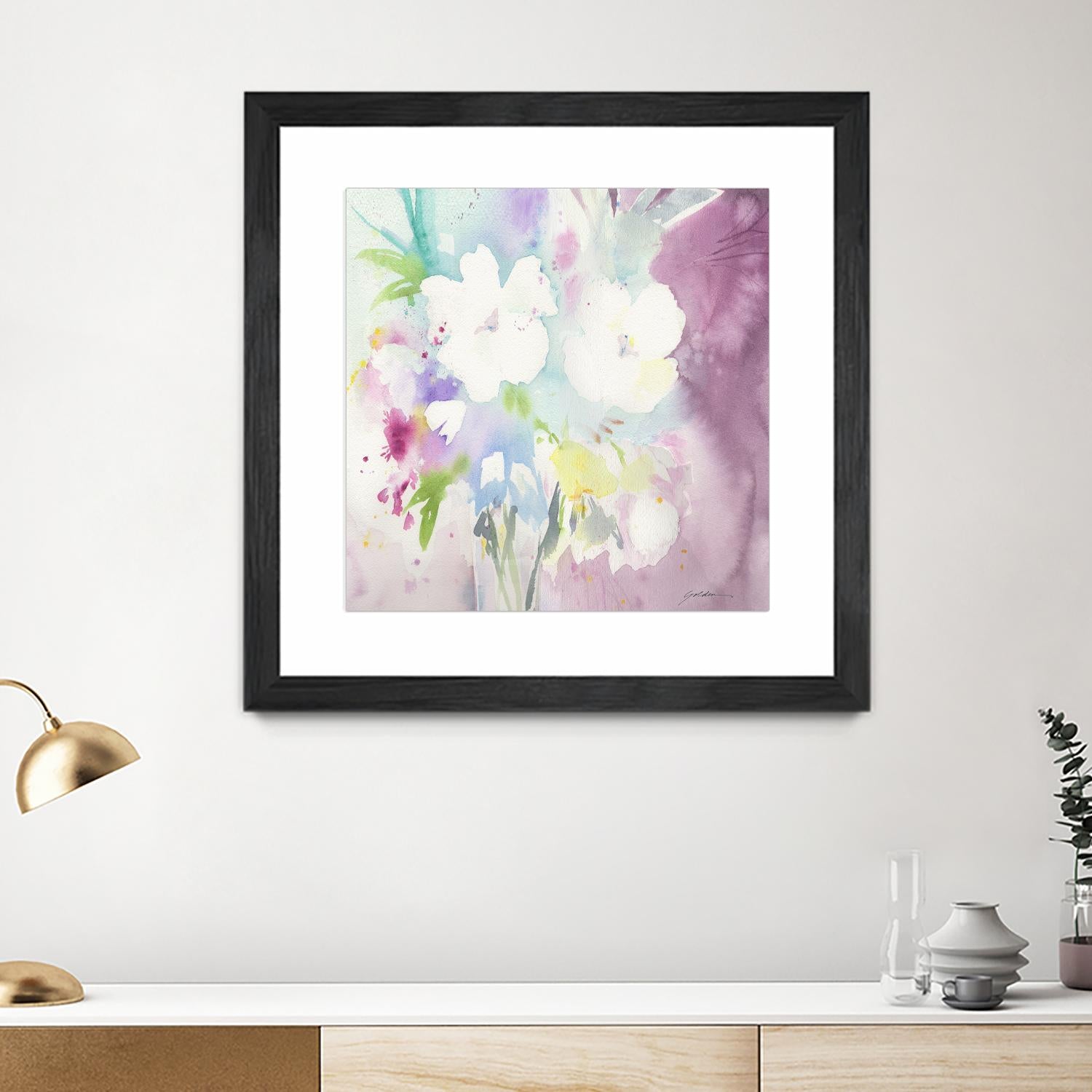 Serenity by Sheila Golden on GIANT ART - multicolor floral/still life; contemporary