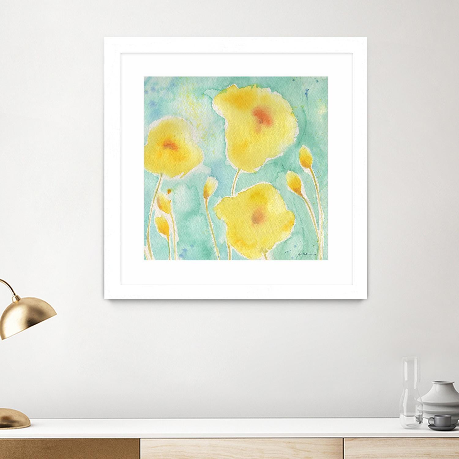 Summer Rain #3 by Sheila Golden on GIANT ART - multicolor floral/still life; contemporary