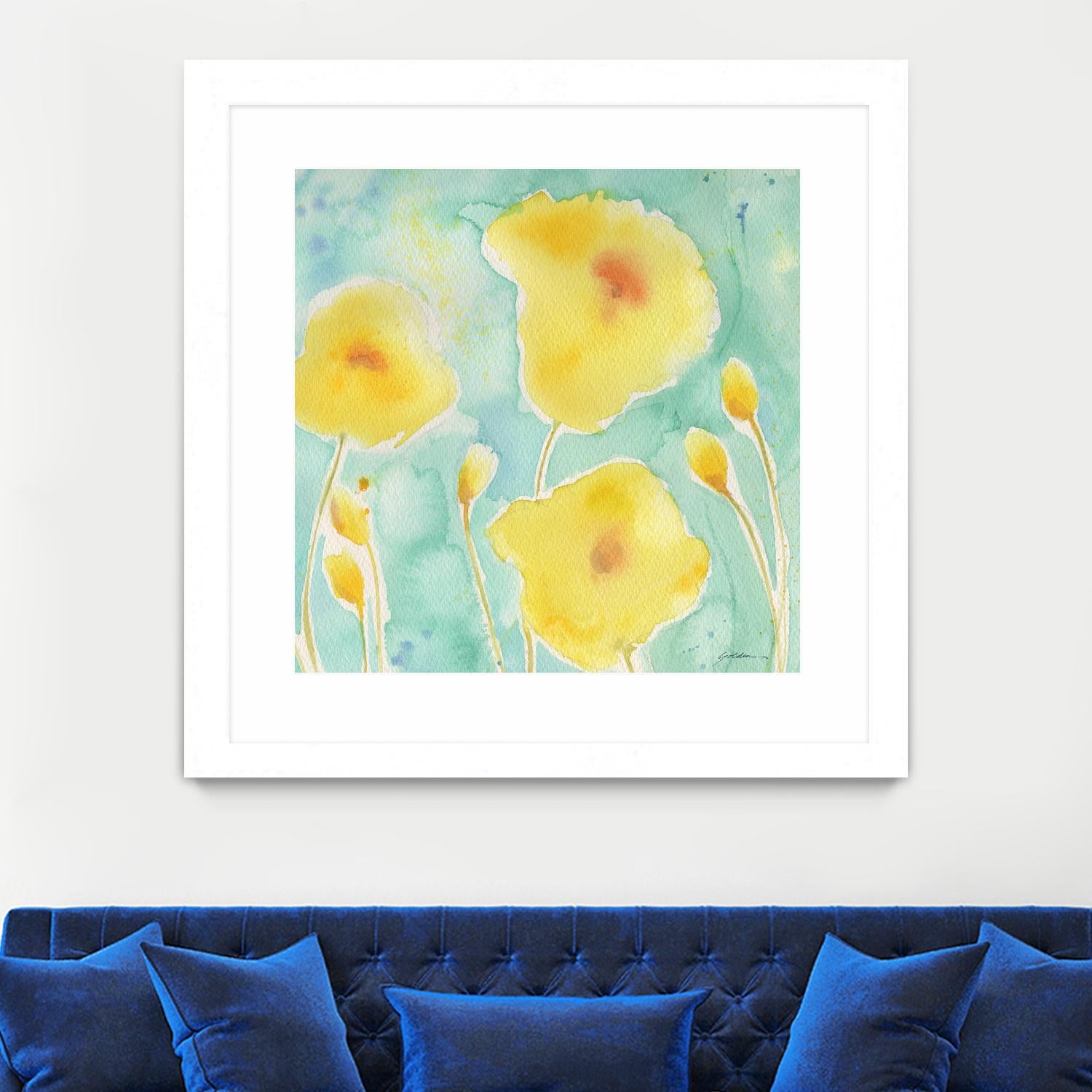 Summer Rain #3 by Sheila Golden on GIANT ART - multicolor floral/still life; contemporary