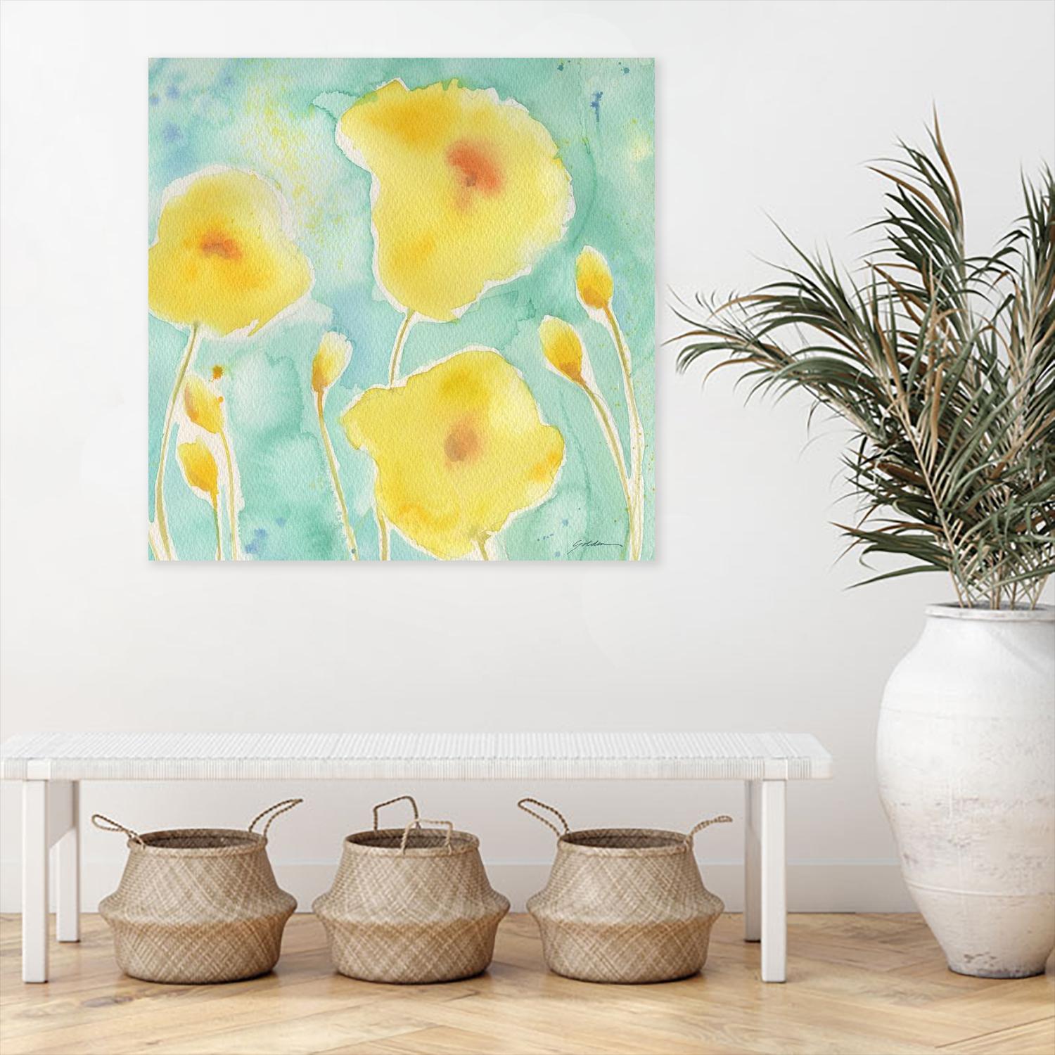 Summer Rain #3 by Sheila Golden on GIANT ART - multicolor floral/still life; contemporary