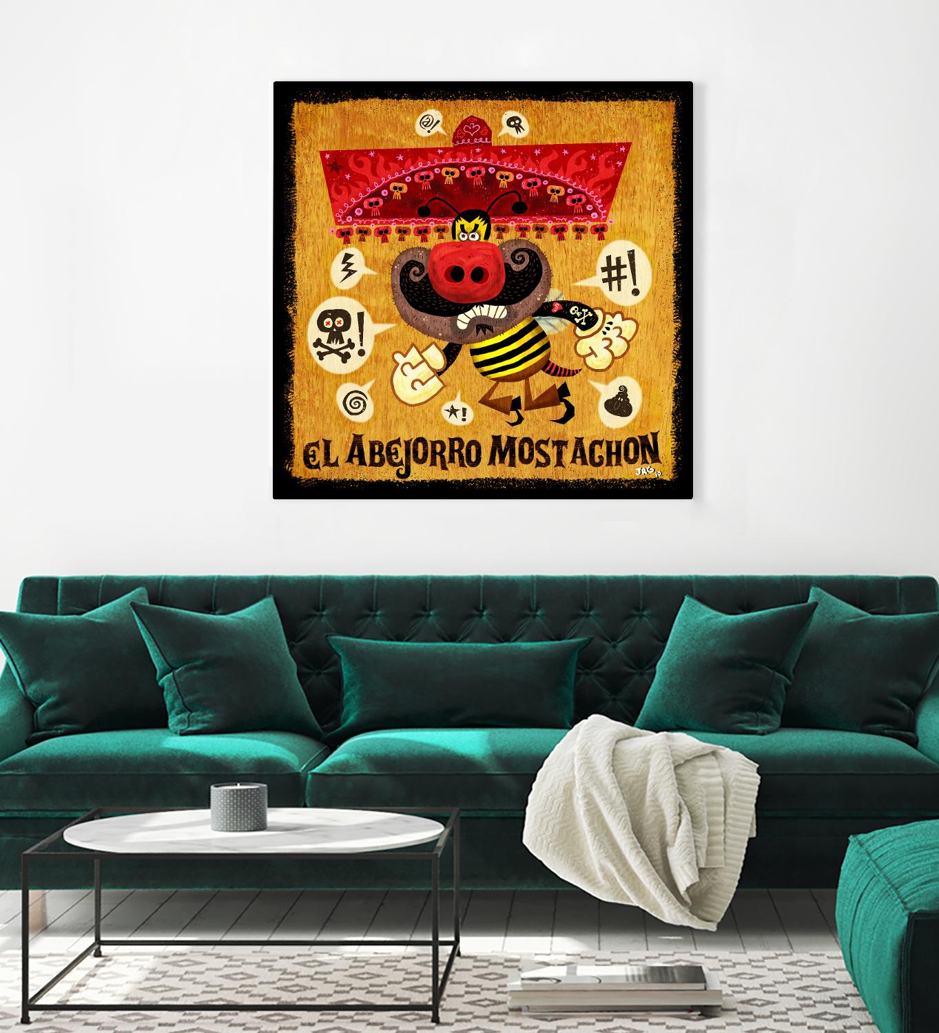 Abejorro Mostachon by Jorge R. Gutierrez on GIANT ART - multicolor ethnic; urban/pop surrealism