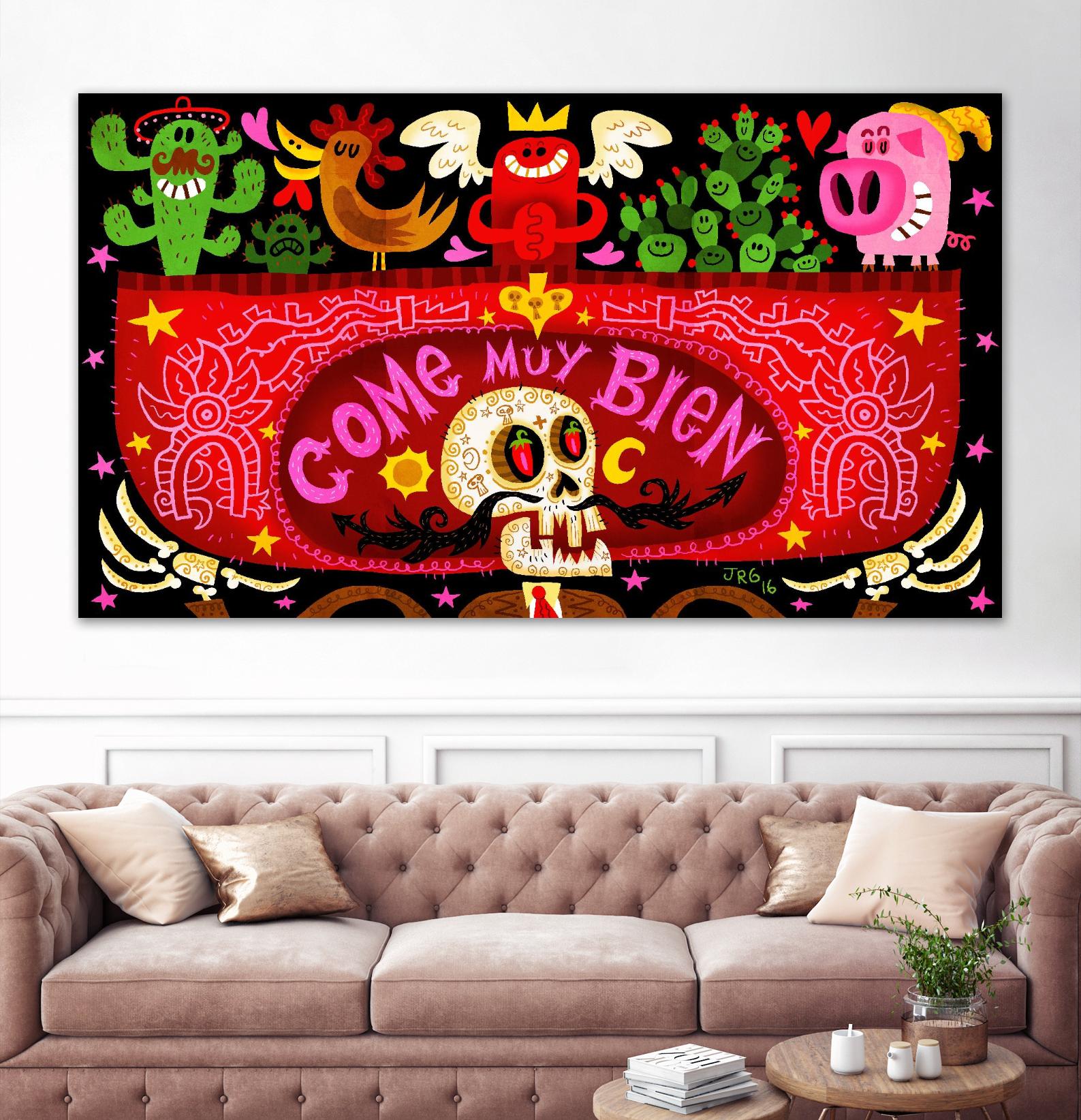 Come Muy Bien by Jorge R. Gutierrez on GIANT ART - multicolor ethnic; urban/pop surrealism