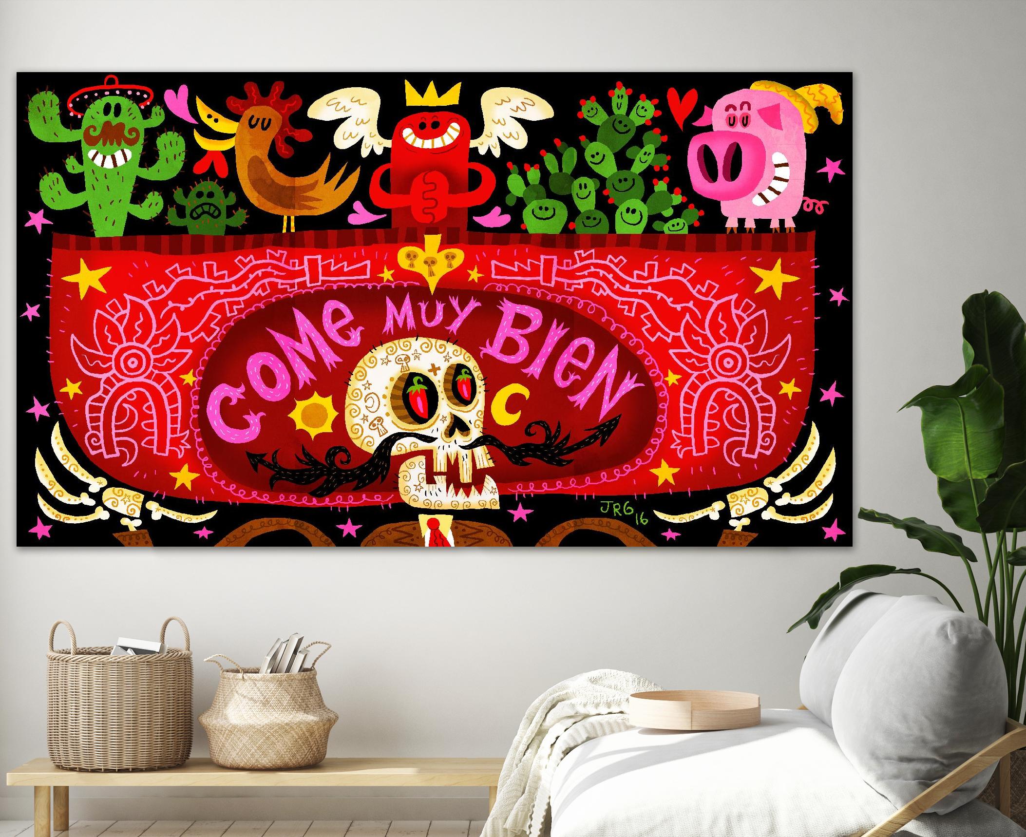 Come Muy Bien by Jorge R. Gutierrez on GIANT ART - multicolor ethnic; urban/pop surrealism