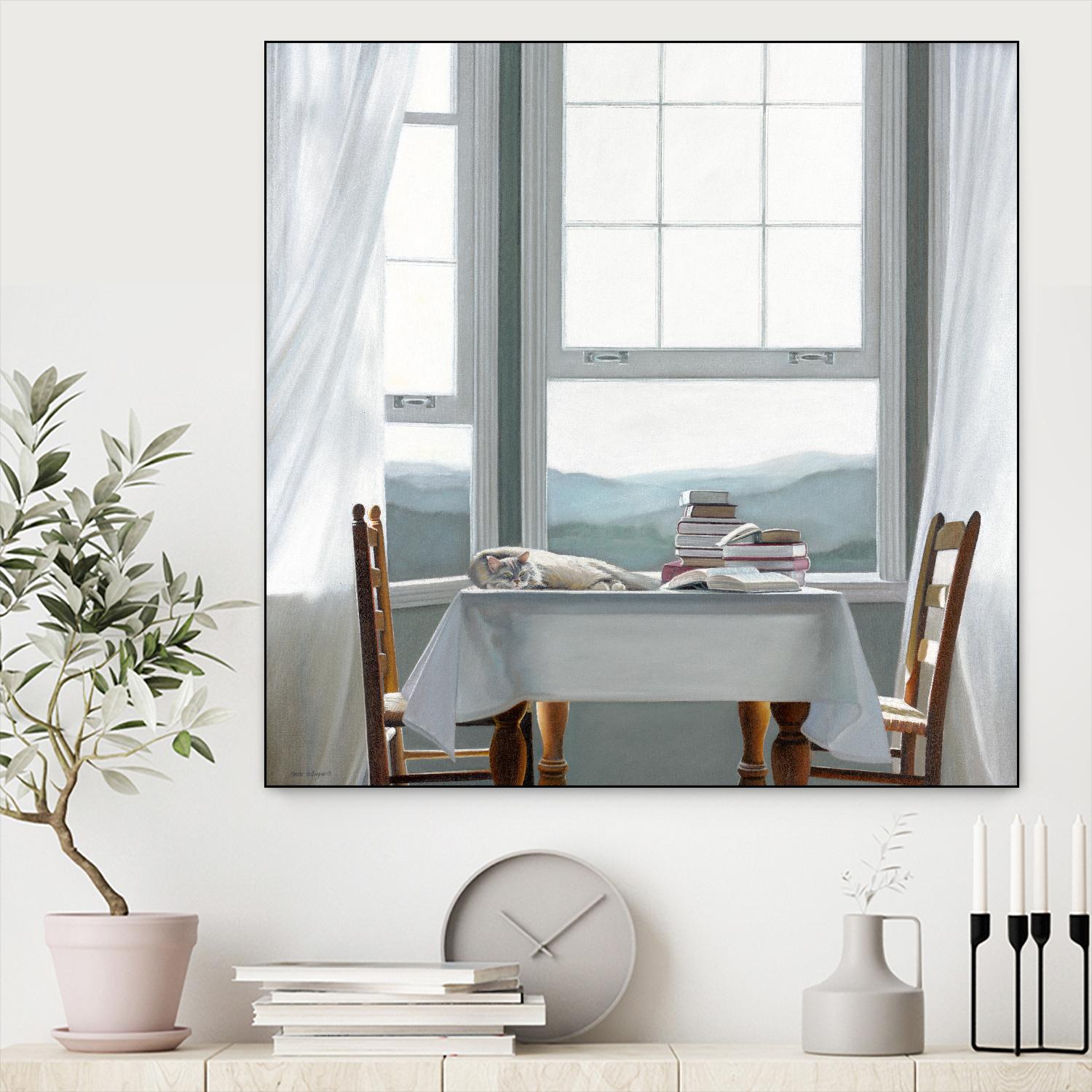 Accidental Scholar by Karen Hollingsworth on GIANT ART - multi floral/still life, landscapes, animals, cats, windows