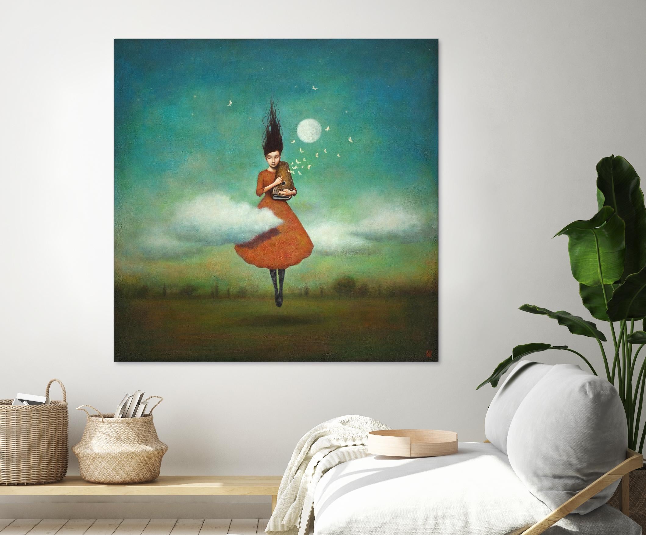 High Notes for Low Cloud by Duy Huynh on GIANT ART - green fantastic