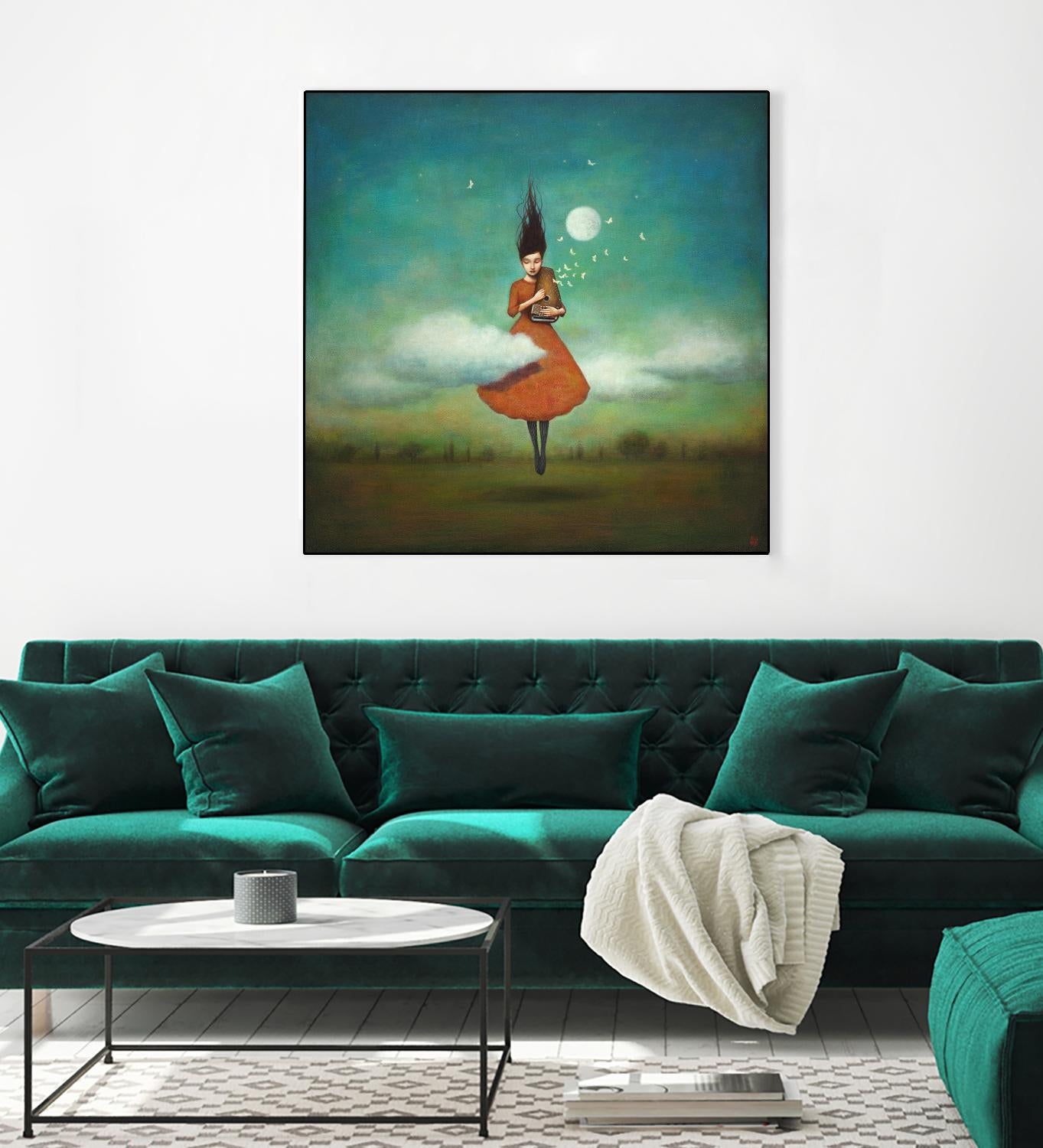 High Notes for Low Cloud by Duy Huynh on GIANT ART - green fantastic