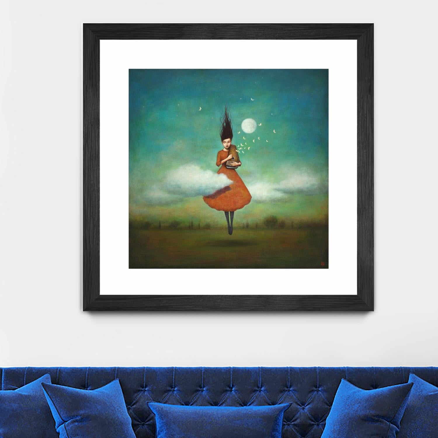 High Notes for Low Cloud by Duy Huynh on GIANT ART - green fantastic