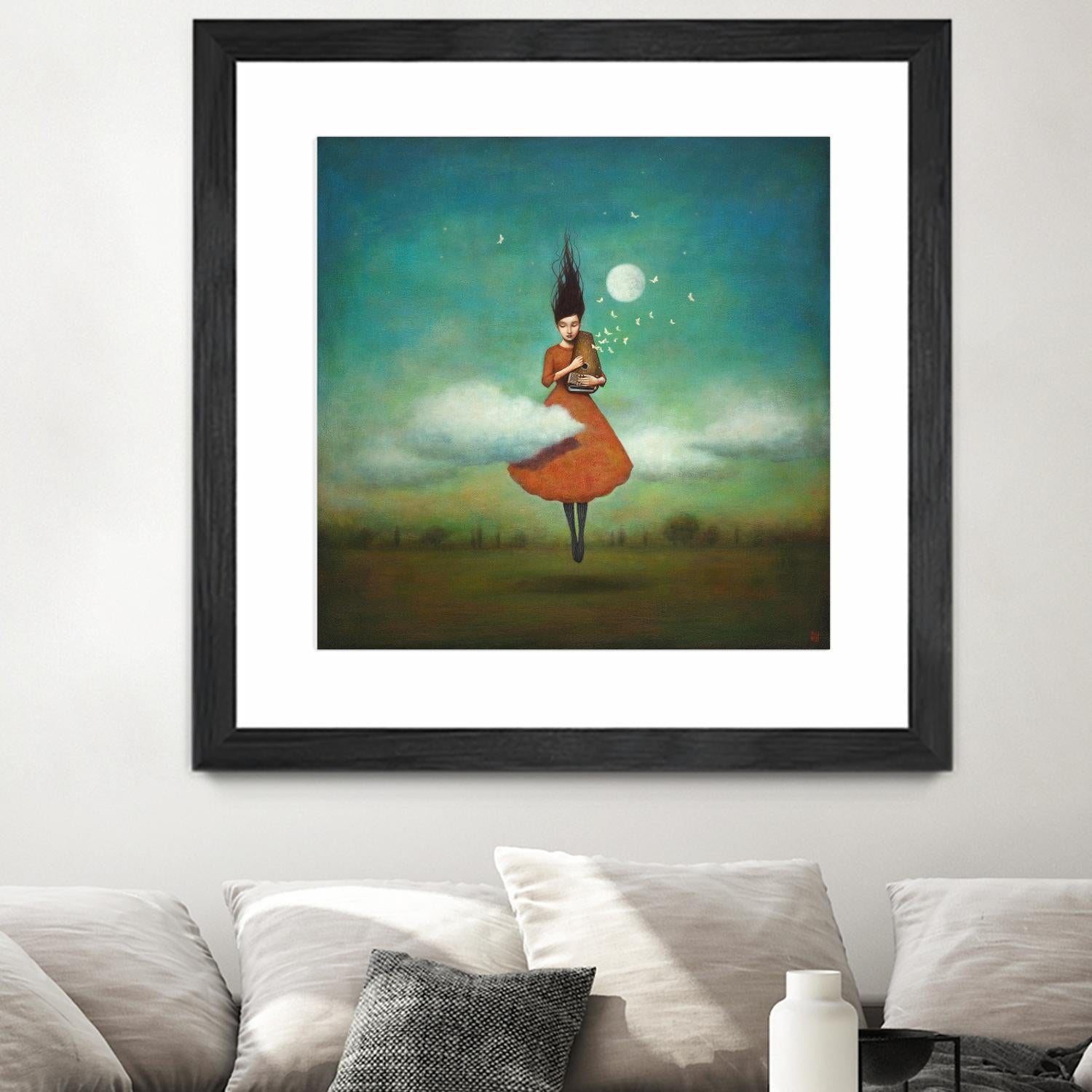 High Notes for Low Cloud by Duy Huynh on GIANT ART - green fantastic