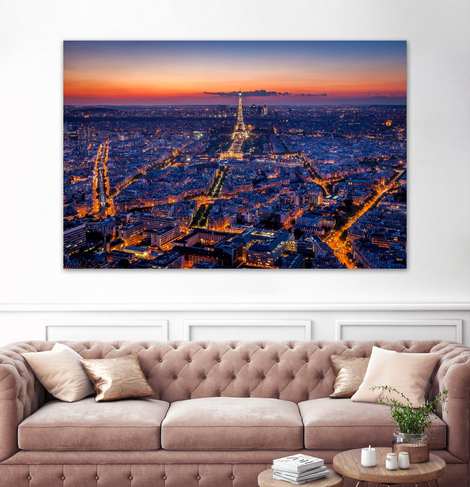 City Lights by H.J. Herrera on GIANT ART - orange city scene