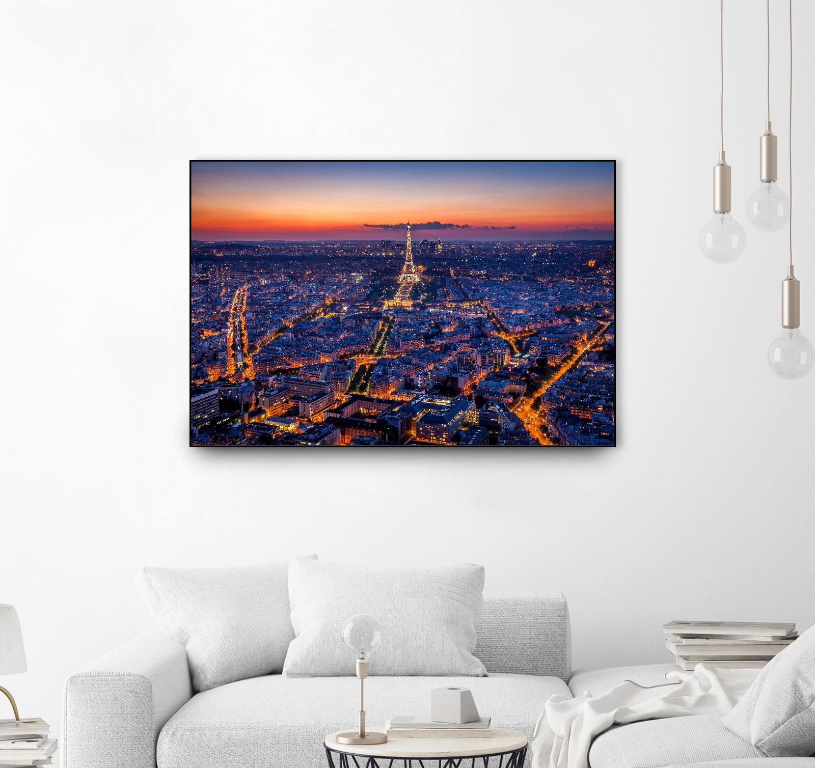 City Lights by H.J. Herrera on GIANT ART - orange city scene