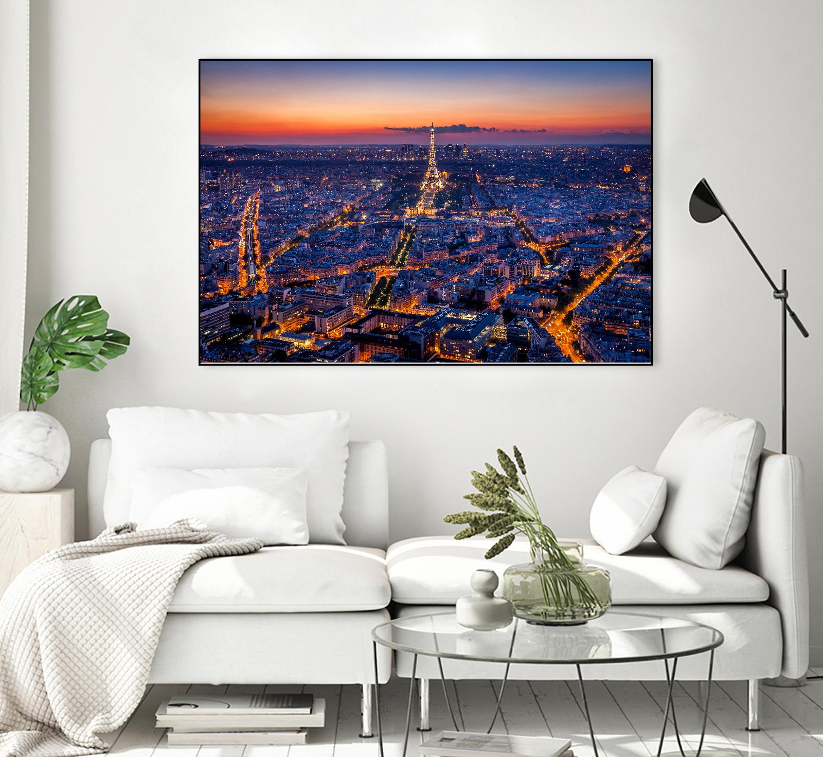 City Lights by H.J. Herrera on GIANT ART - orange city scene