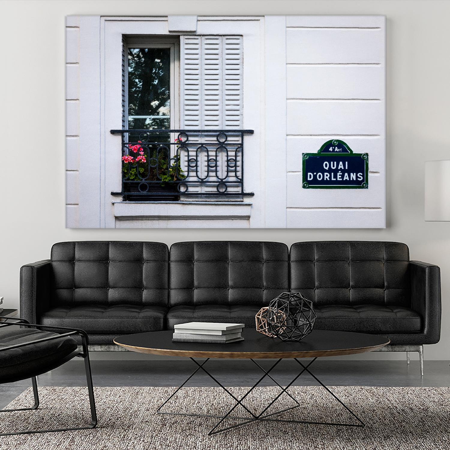 Quai d'Orléans by H.J. Herrera on GIANT ART - black architectural
