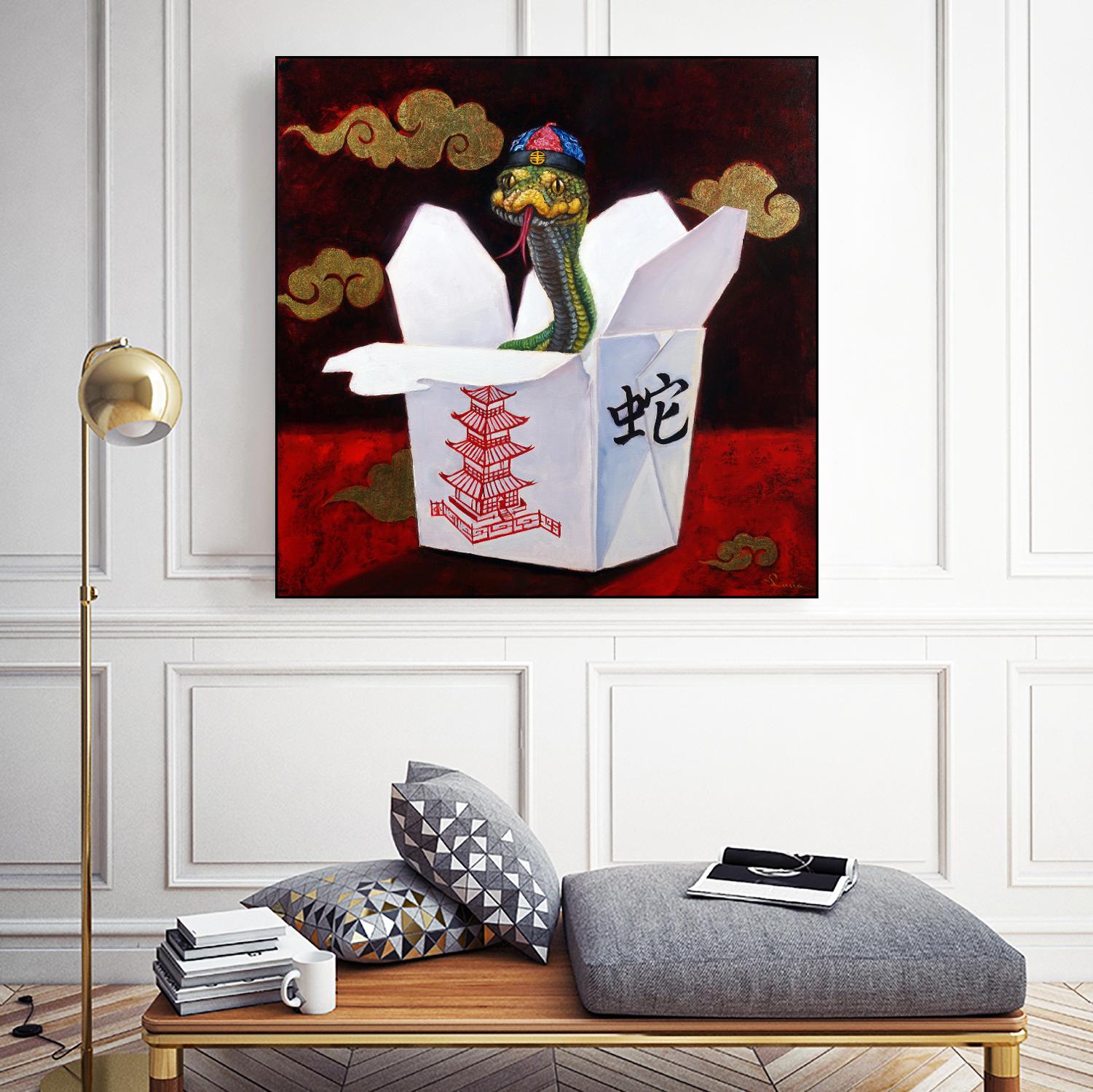 Takeout with a Twist by Lucia Heffernan on GIANT ART - multicolor urban/pop surrealism; novelty; animals