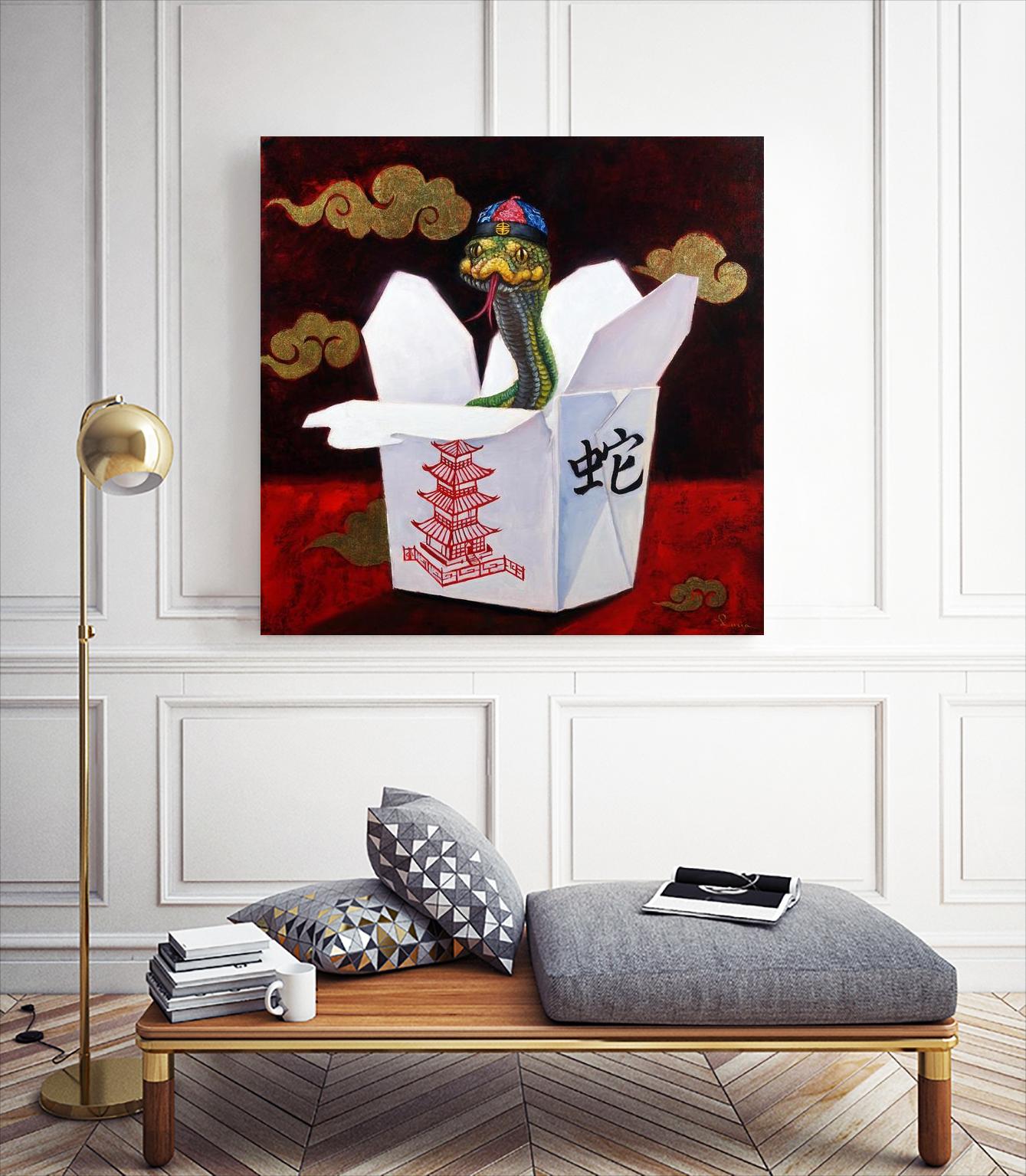 Takeout with a Twist by Lucia Heffernan on GIANT ART - multicolor urban/pop surrealism; novelty; animals