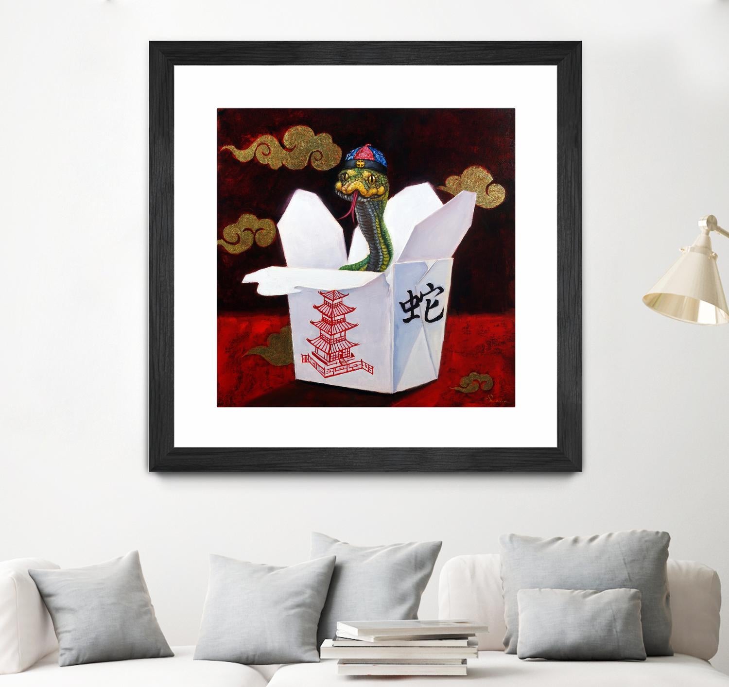 Takeout with a Twist by Lucia Heffernan on GIANT ART - multicolor urban/pop surrealism; novelty; animals