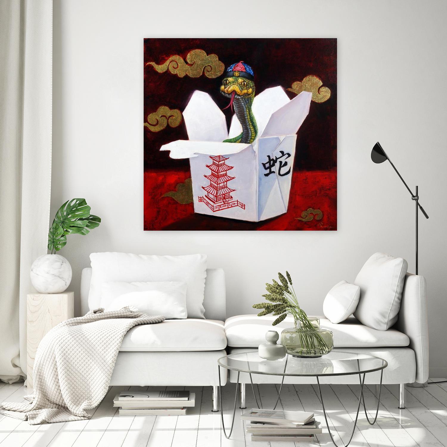 Takeout with a Twist by Lucia Heffernan on GIANT ART - multicolor urban/pop surrealism; novelty; animals