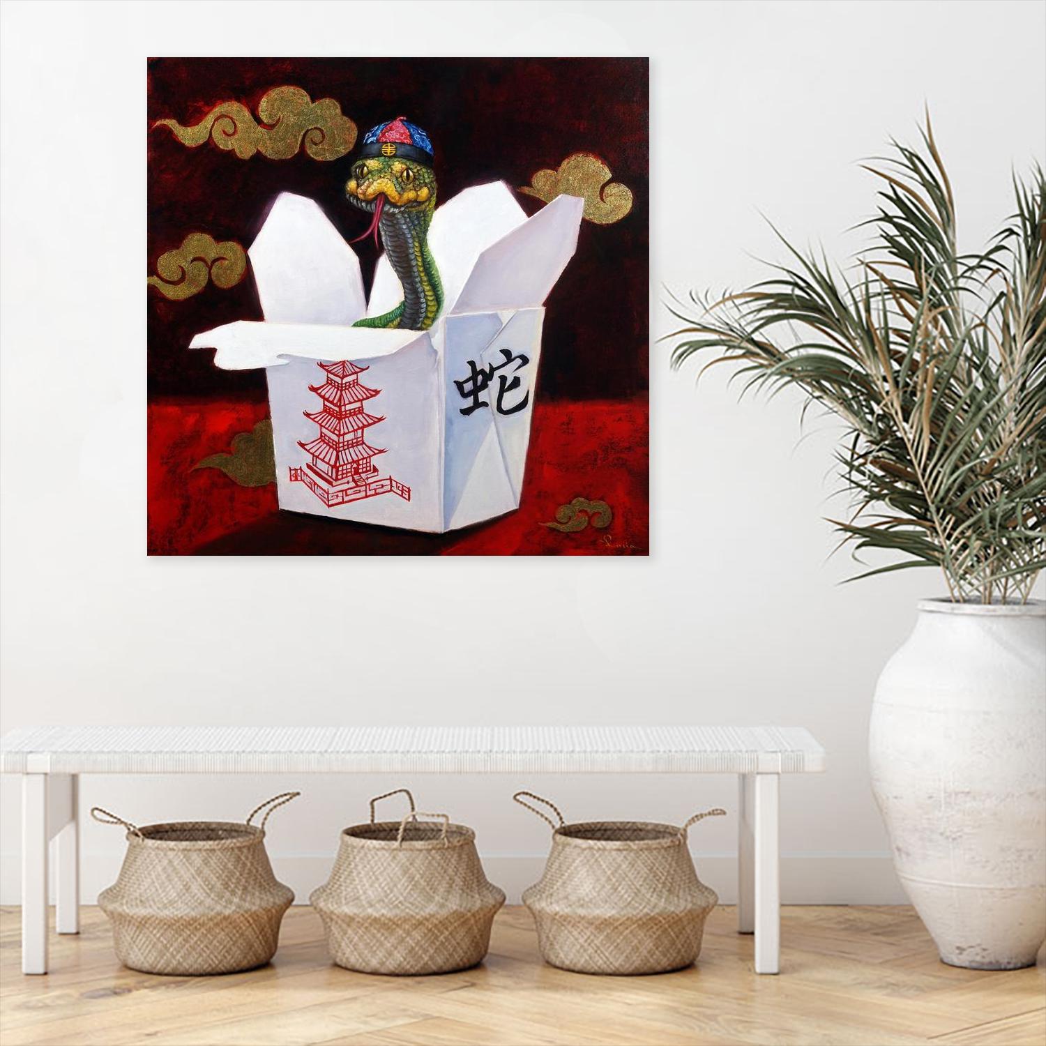 Takeout with a Twist by Lucia Heffernan on GIANT ART - multicolor urban/pop surrealism; novelty; animals