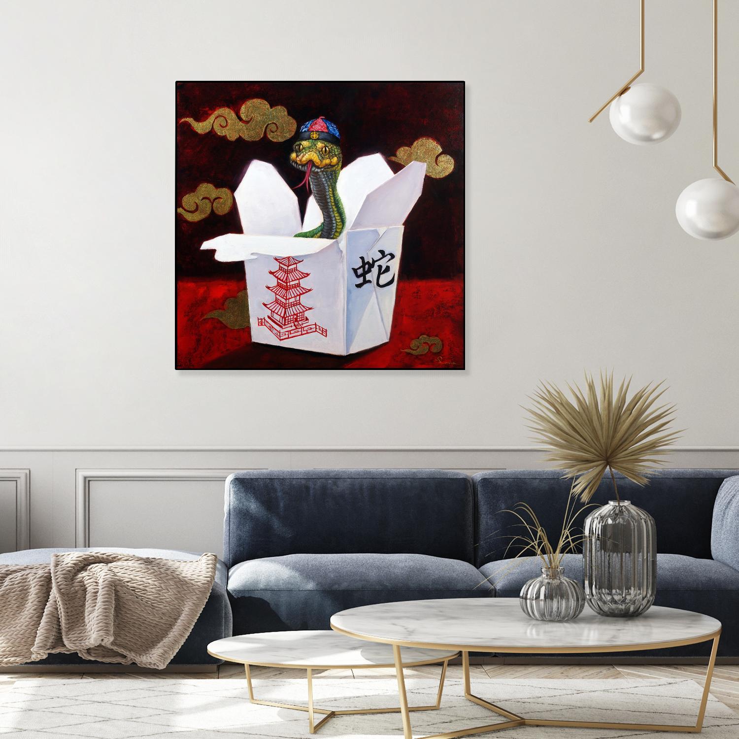 Takeout with a Twist by Lucia Heffernan on GIANT ART - multicolor urban/pop surrealism; novelty; animals