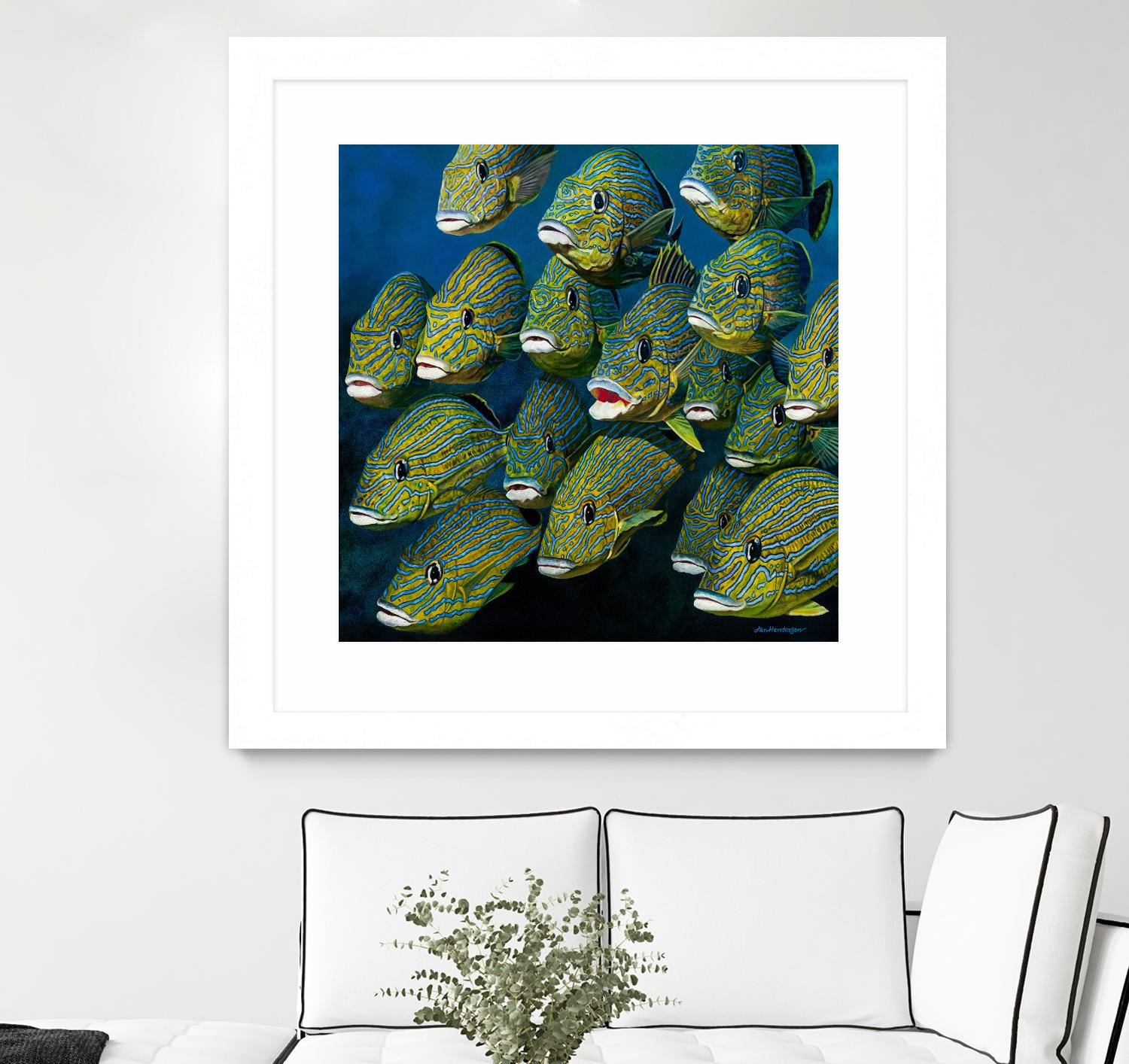 Shoal of Grunts by Jan Henderson on GIANT ART - multicolor animals