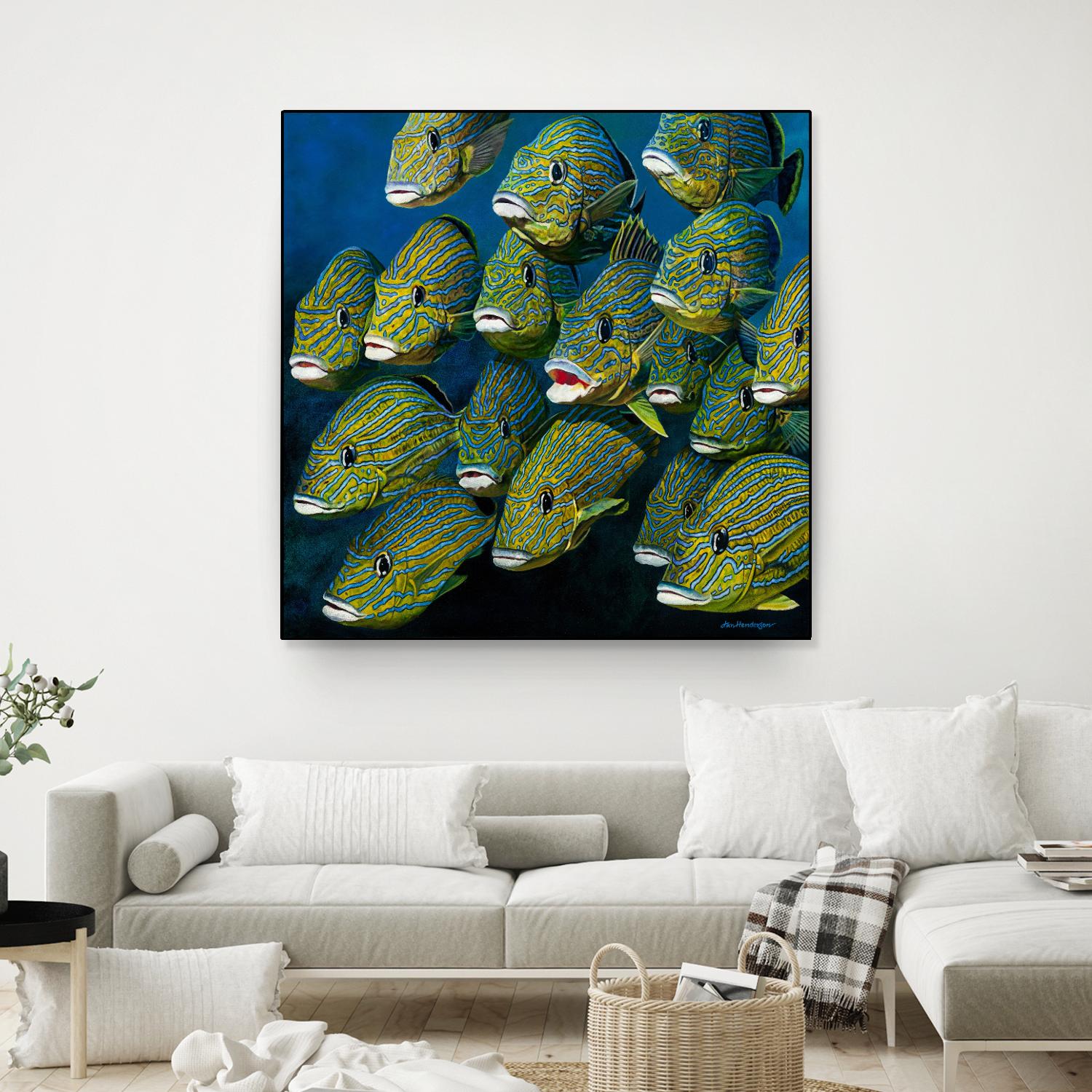 Shoal of Grunts by Jan Henderson on GIANT ART - multicolor animals