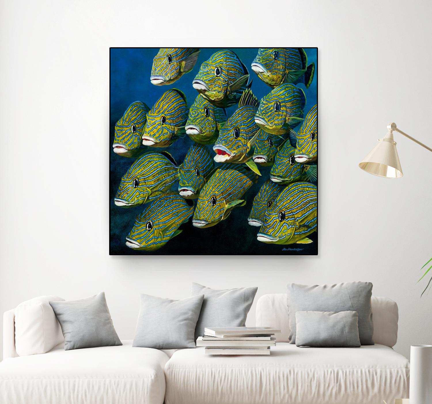Shoal of Grunts by Jan Henderson on GIANT ART - multicolor animals