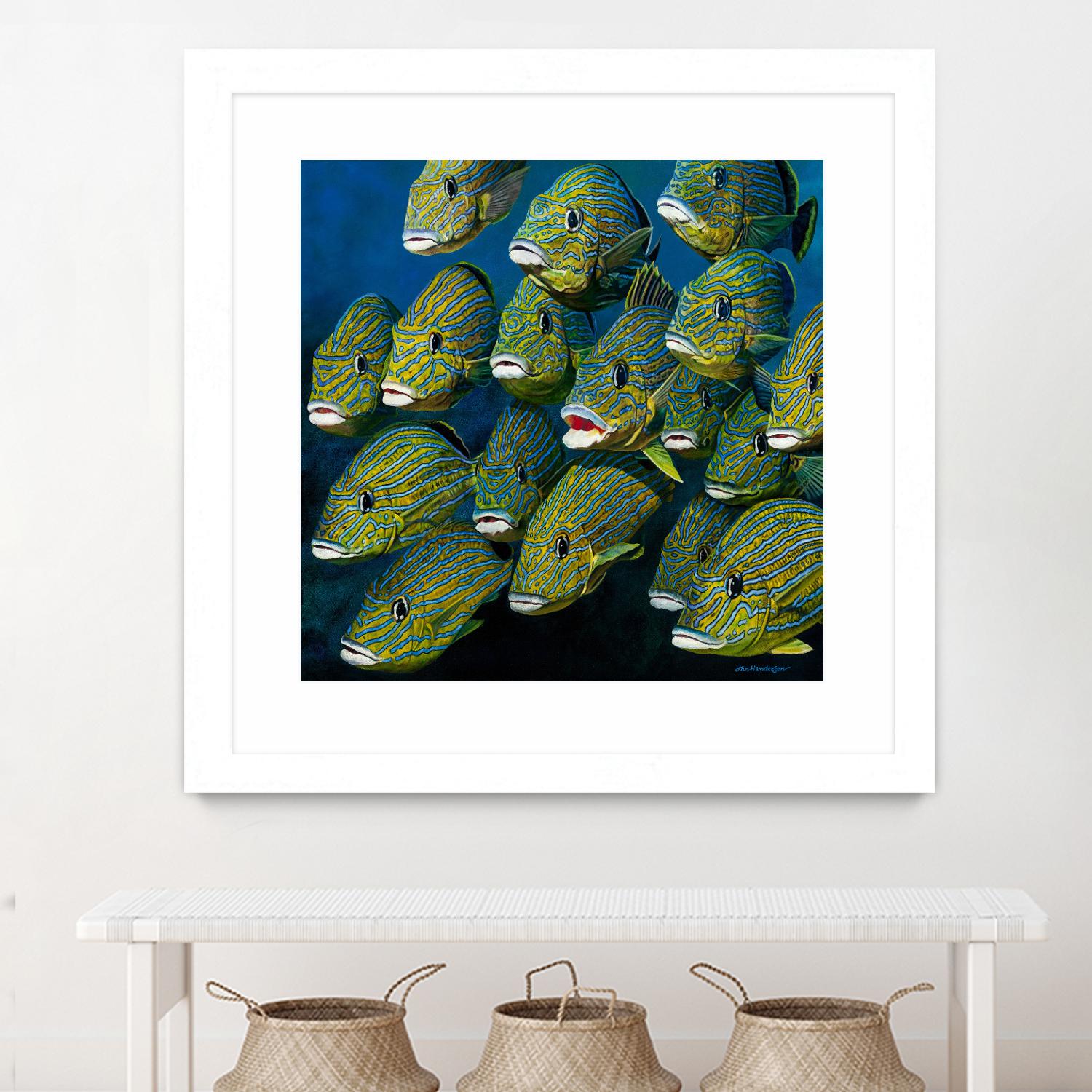 Shoal of Grunts by Jan Henderson on GIANT ART - multicolor animals