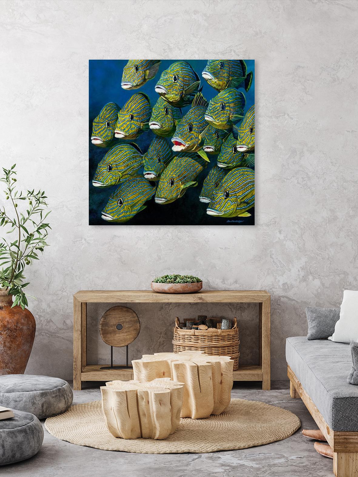 Shoal of Grunts by Jan Henderson on GIANT ART - multicolor animals