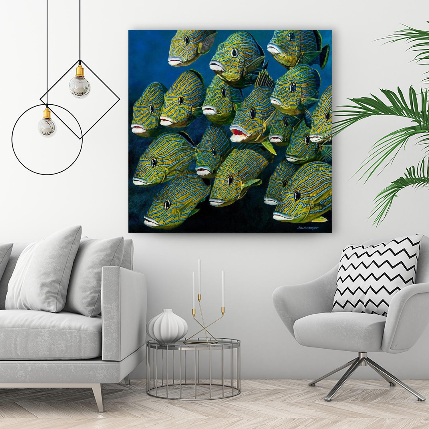 Shoal of Grunts by Jan Henderson on GIANT ART - multicolor animals