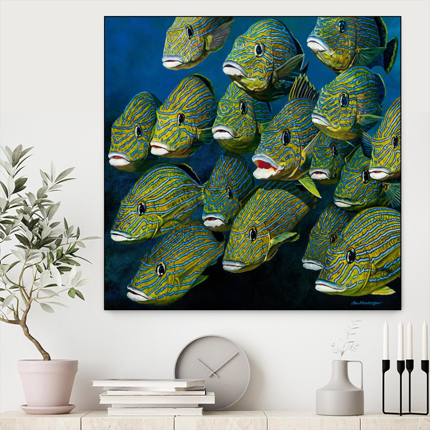 Shoal of Grunts by Jan Henderson on GIANT ART - multicolor animals