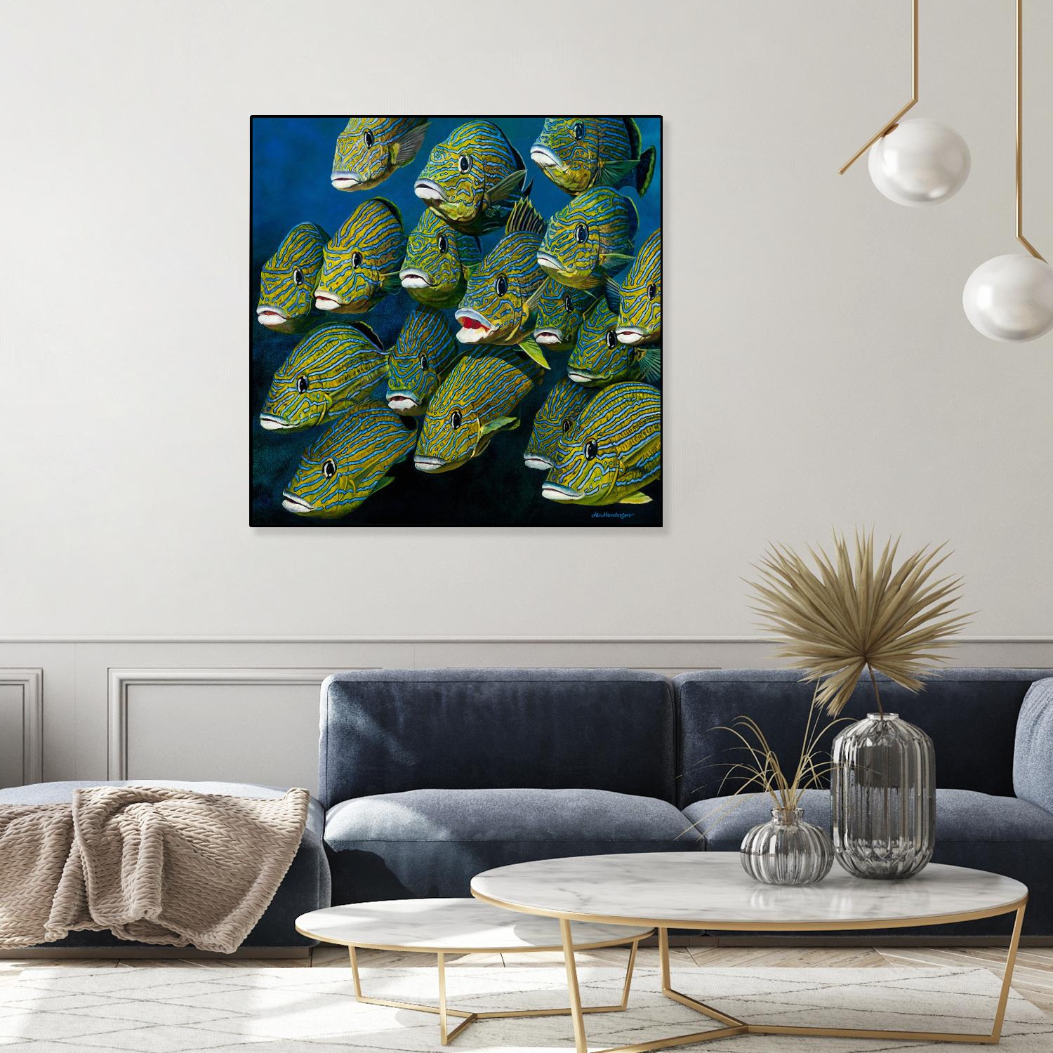 Shoal of Grunts by Jan Henderson on GIANT ART - multicolor animals