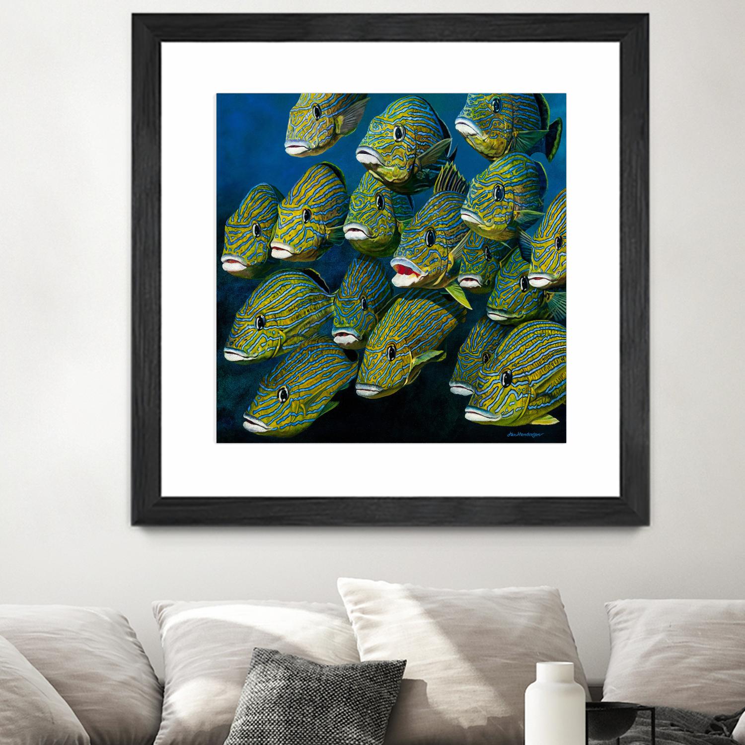 Shoal of Grunts by Jan Henderson on GIANT ART - multicolor animals