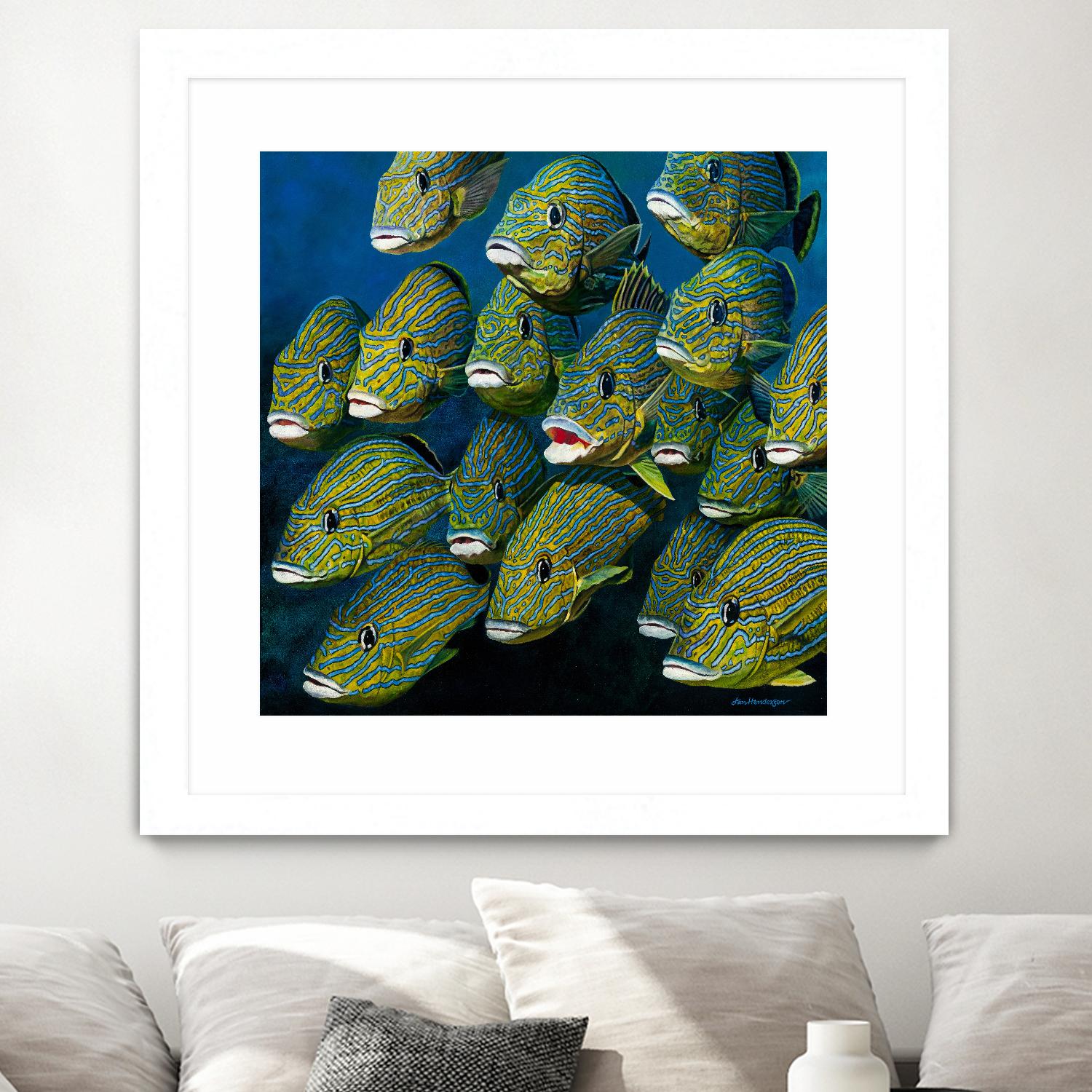 Shoal of Grunts by Jan Henderson on GIANT ART - multicolor animals