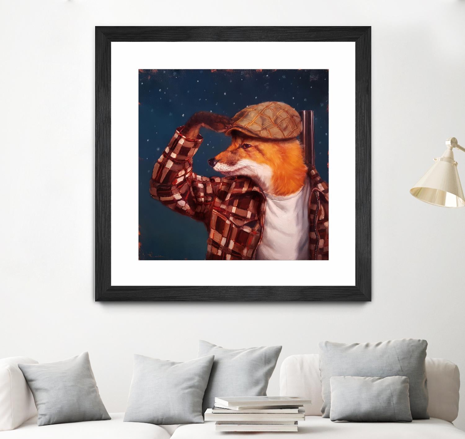 Fox Hunt by Lucia Heffernan on GIANT ART - multicolor urban/pop surrealism; animals