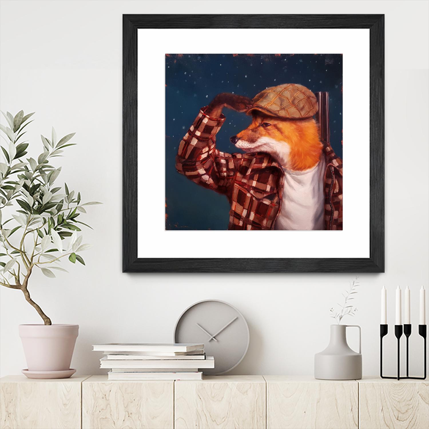 Fox Hunt by Lucia Heffernan on GIANT ART - multicolor urban/pop surrealism; animals