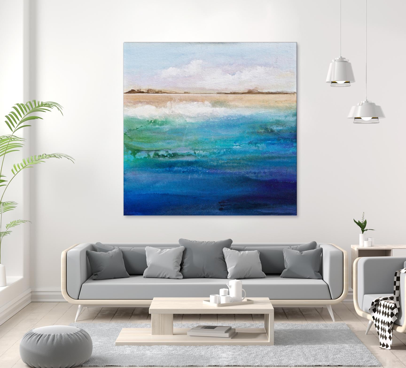 Shoreline by Karen Hale on GIANT ART - multicolor coastal; landscapes