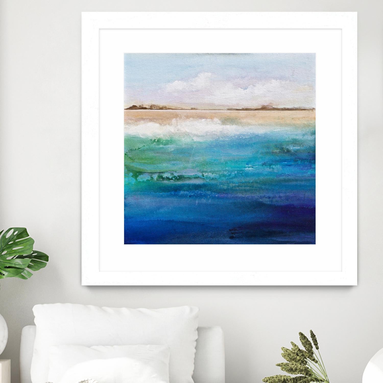 Shoreline by Karen Hale on GIANT ART - multicolor coastal; landscapes