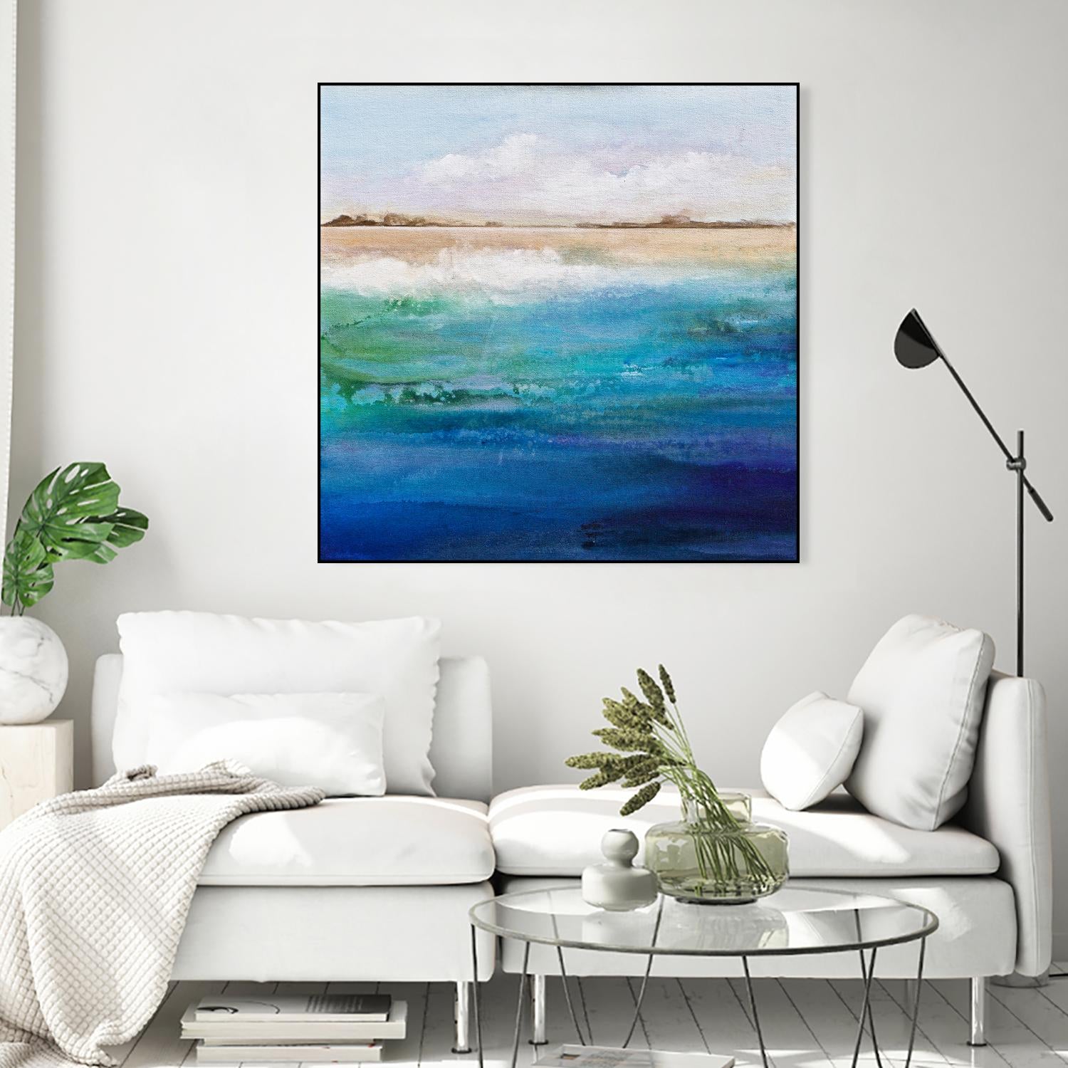 Shoreline by Karen Hale on GIANT ART - multicolor coastal; landscapes