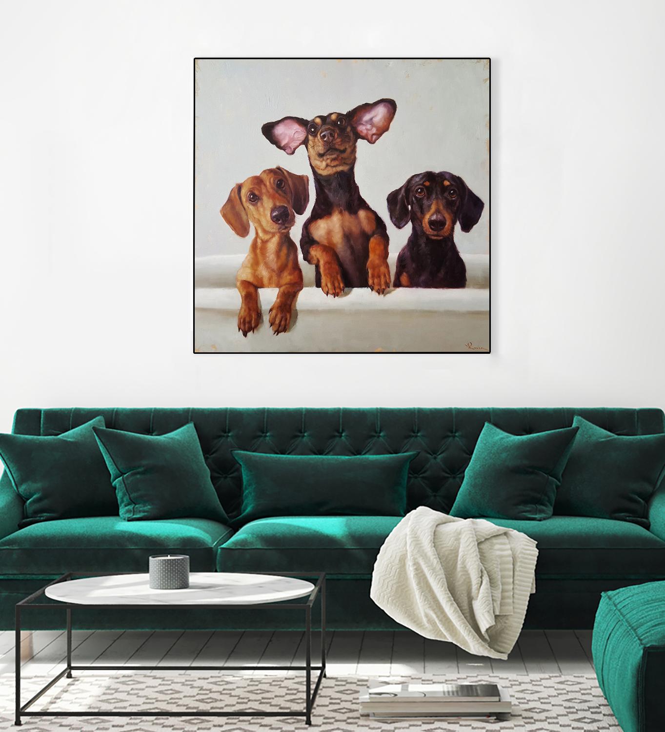 3 Amigos by Lucia Heffernan on GIANT ART - multicolor urban/pop surrealism; animals