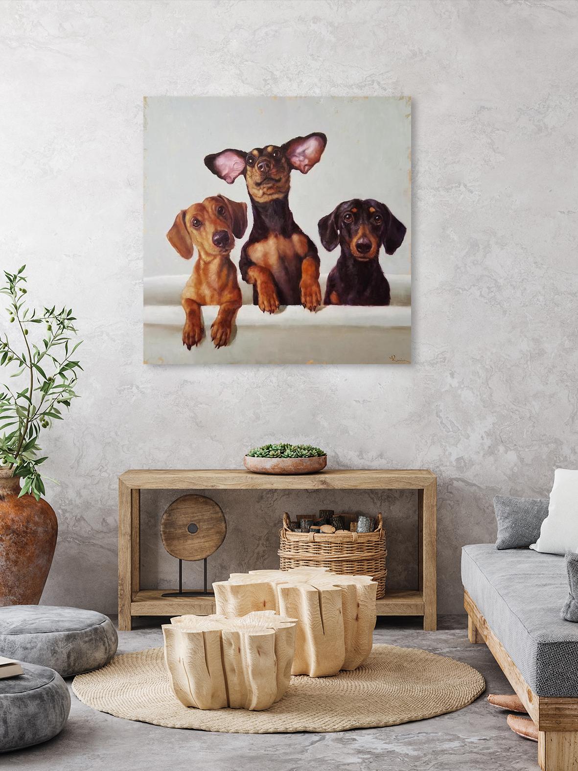 3 Amigos by Lucia Heffernan on GIANT ART - multicolor urban/pop surrealism; animals